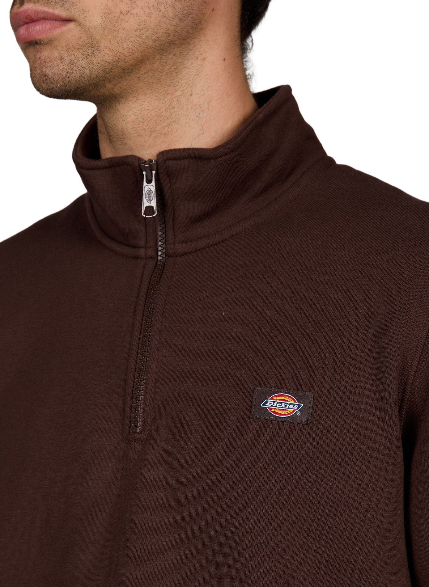 Sweatshirt met ritssluiting in gemengd katoen DICKIES Bruin