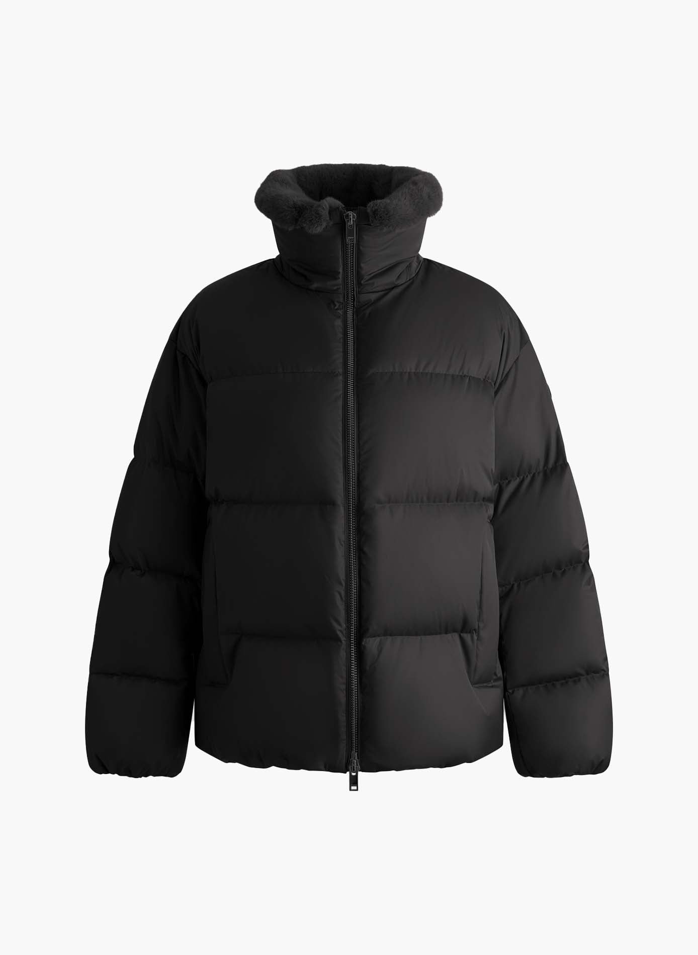 Manteau iwaga col chemise coupe ample FUSALP Noir