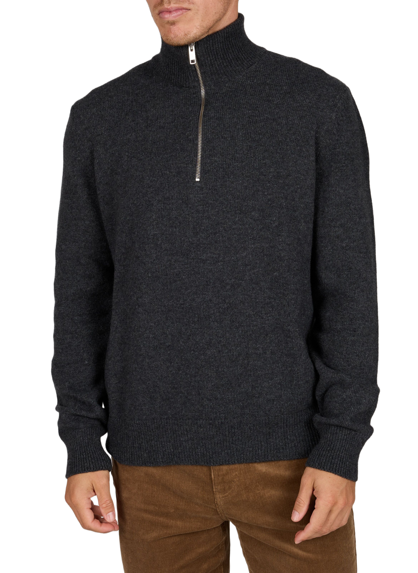 Pull col zippé en laine | Gris AIGLE Homme