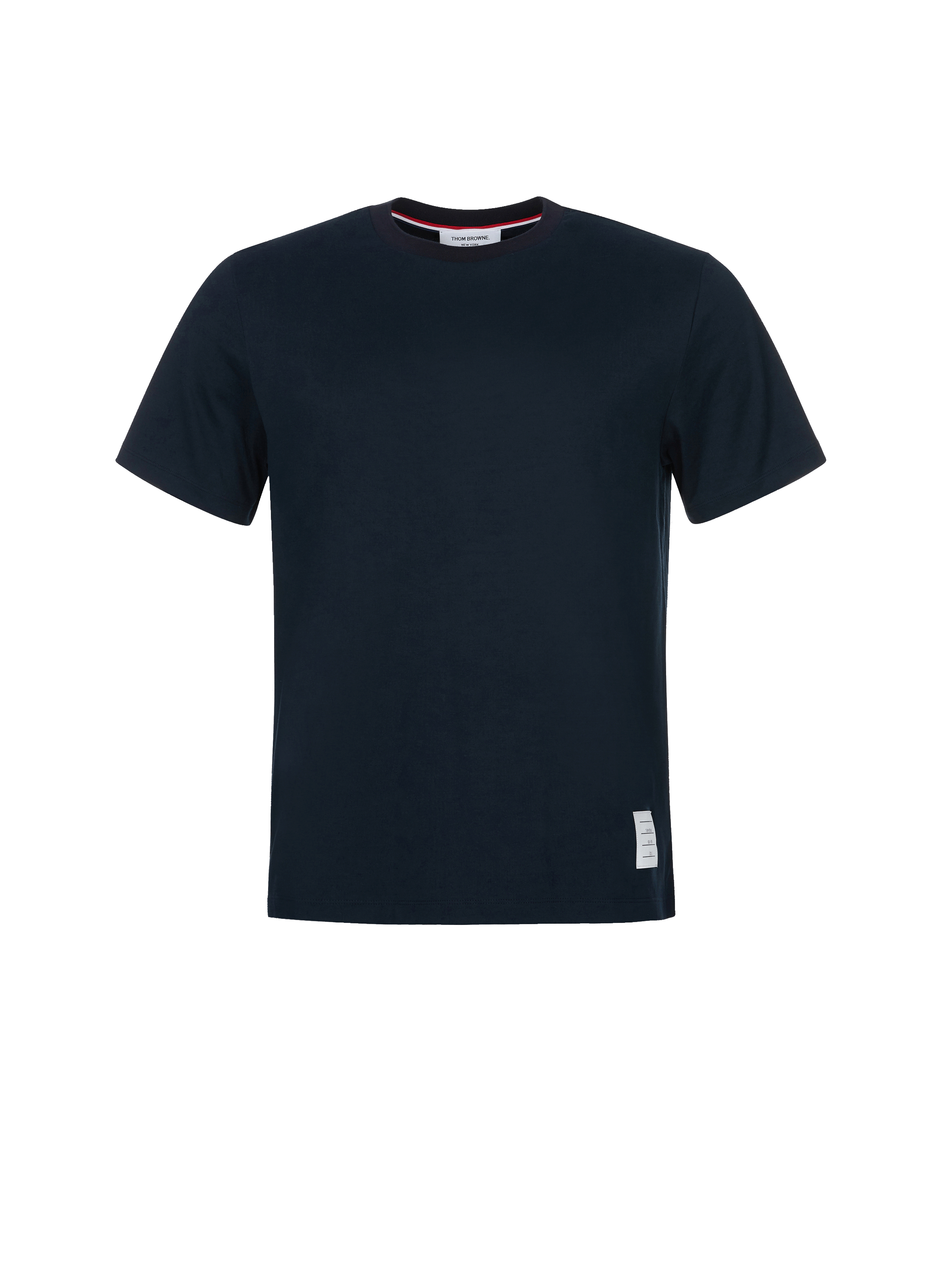 THOM BROWNE T-shirt patch en coton Bleu