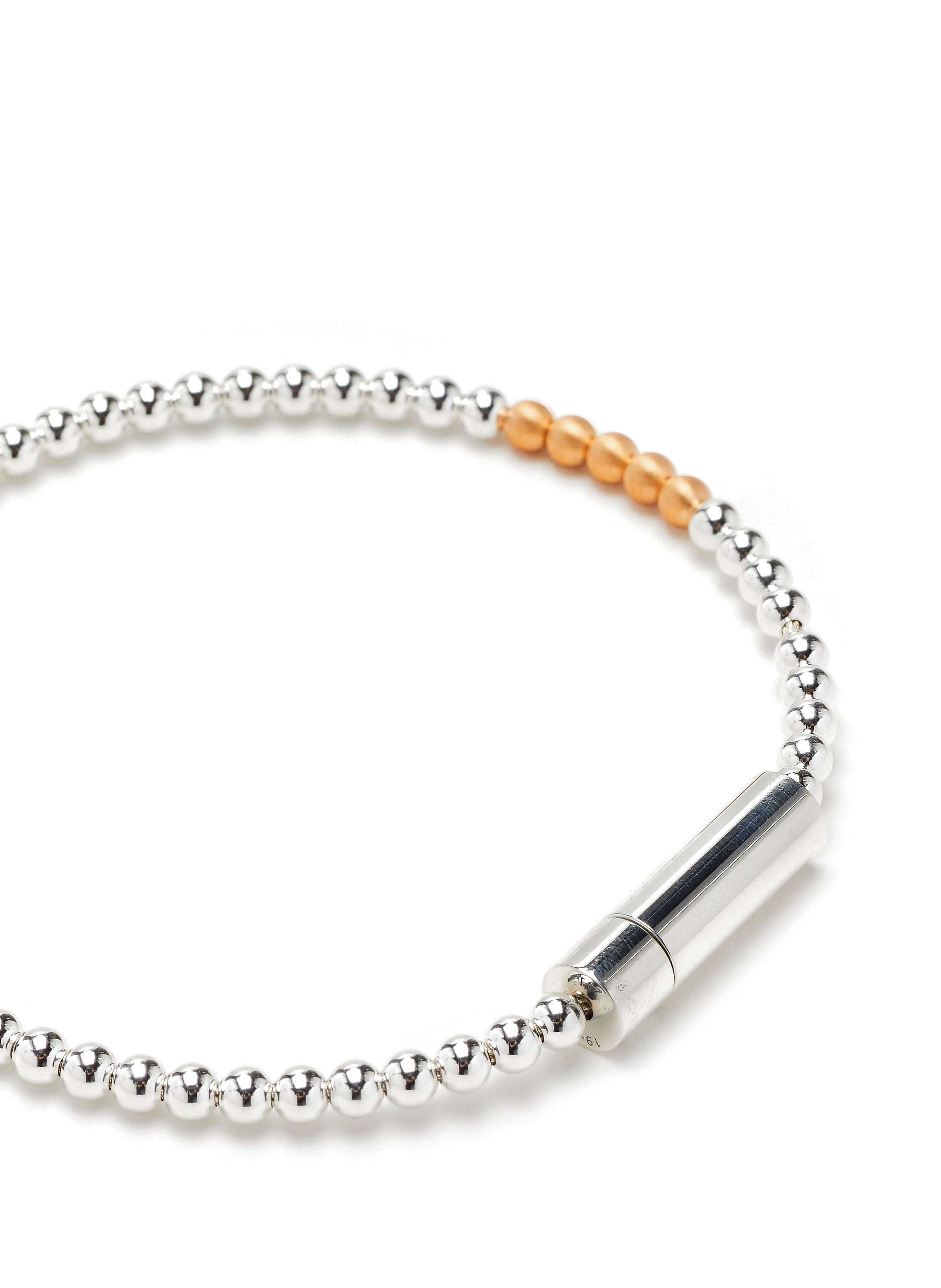 Le 11g smooth polished silver beads bracelet LE GRAMME Multicolour