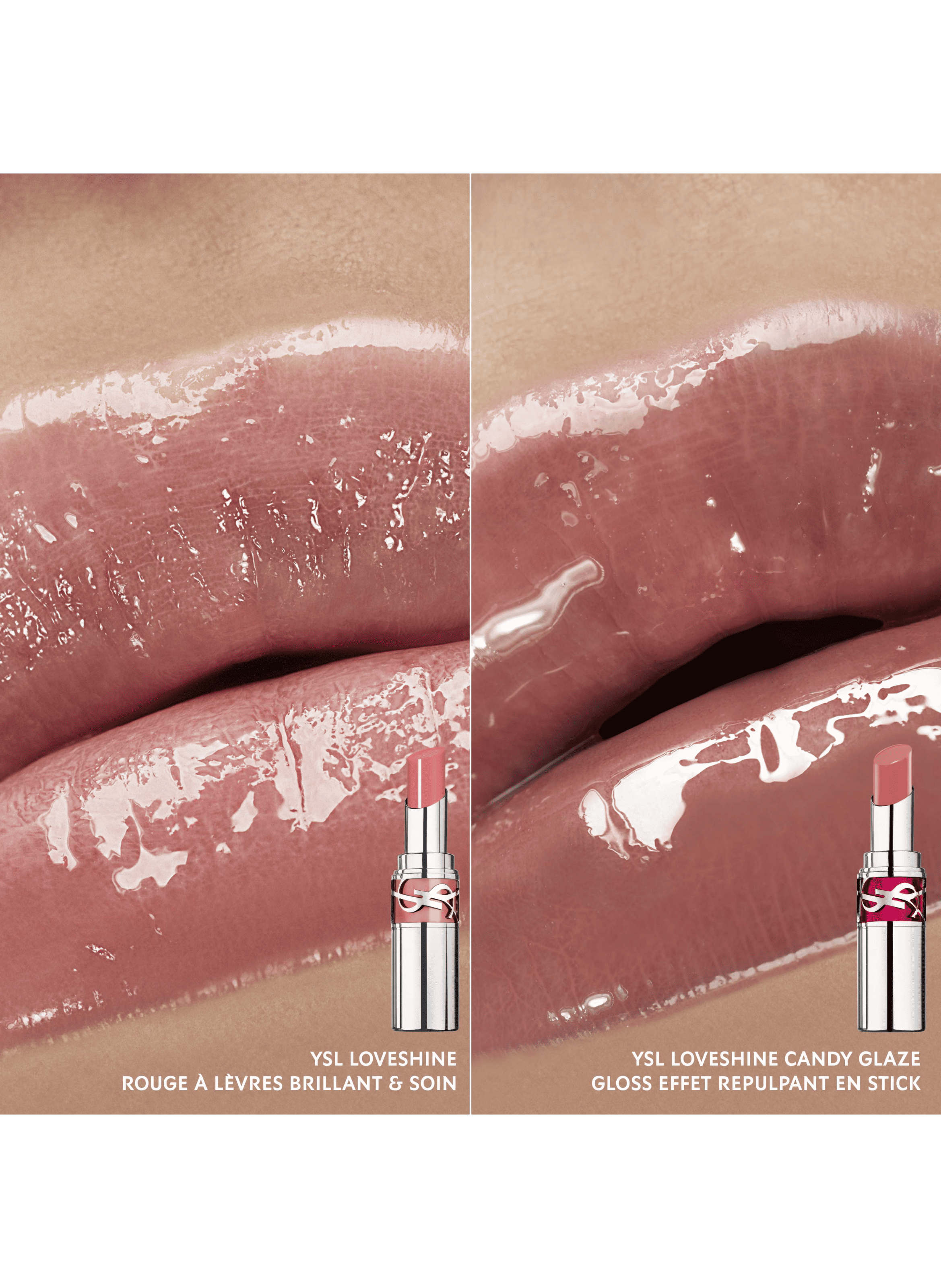 YSL Loveshine Gloss Stick 15 showcasing nude