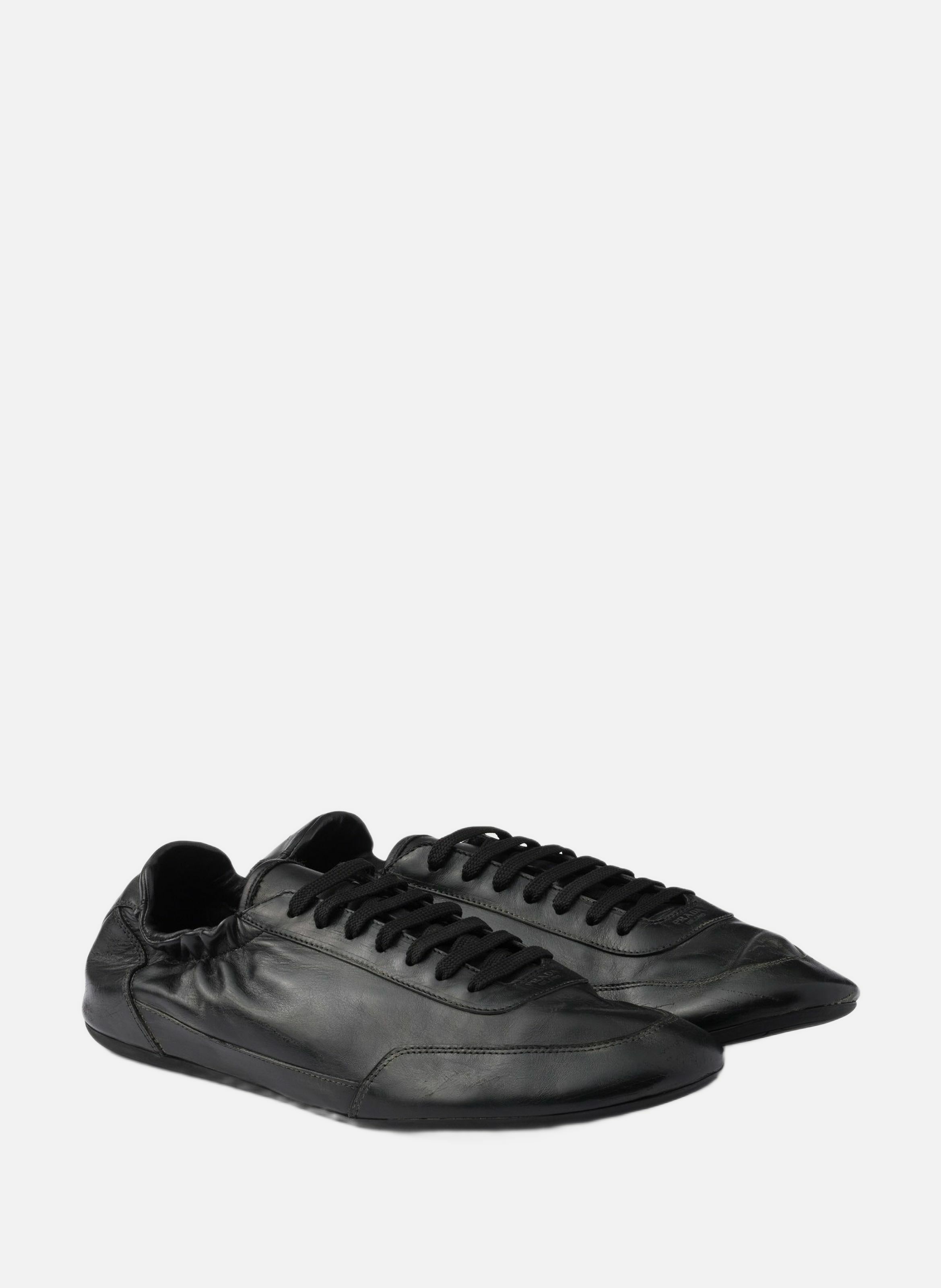 Sneakers collapse en cuir PRADA Noir