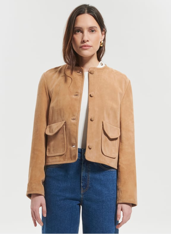 Veste beige droite - verveine Beige by ZAPA ZAPA Veste beige droite - verveine Beige