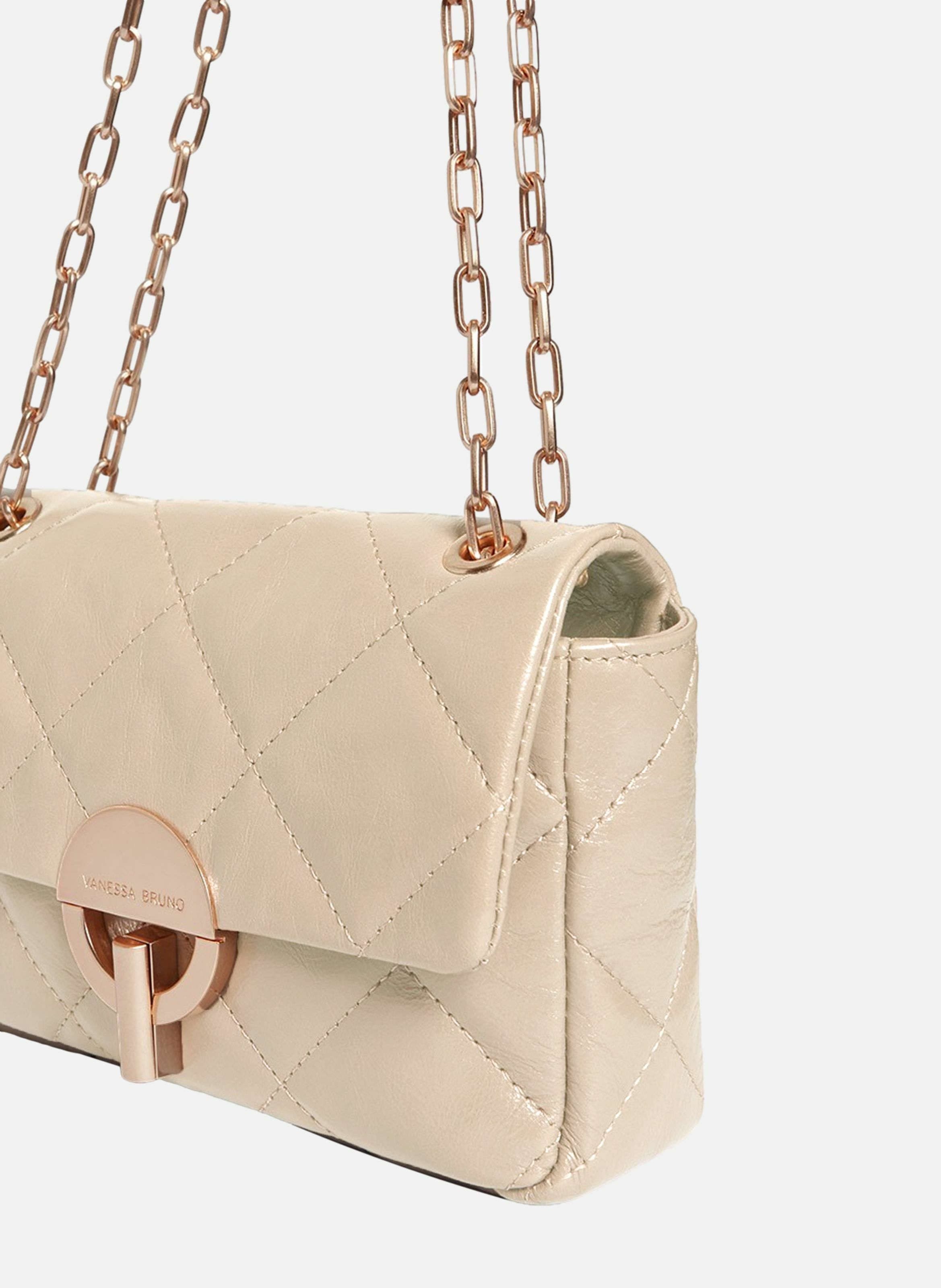 Moyen sac moon en cuir VANESSA BRUNO Beige