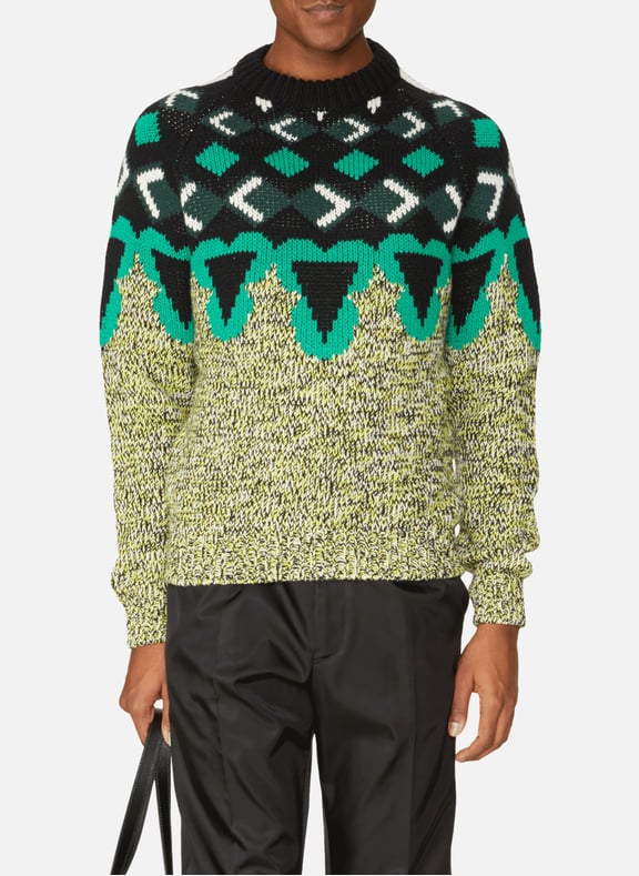 Pull en cachemire et laine vierge Multicolore by PRADA PRADA Pull en cachemire et laine vierge Multicolore