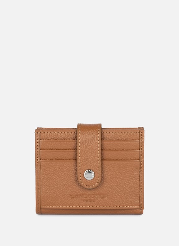 Card holder - Foulonné PM Brown by LANCASTER LANCASTER Card holder - Foulonné PM Brown