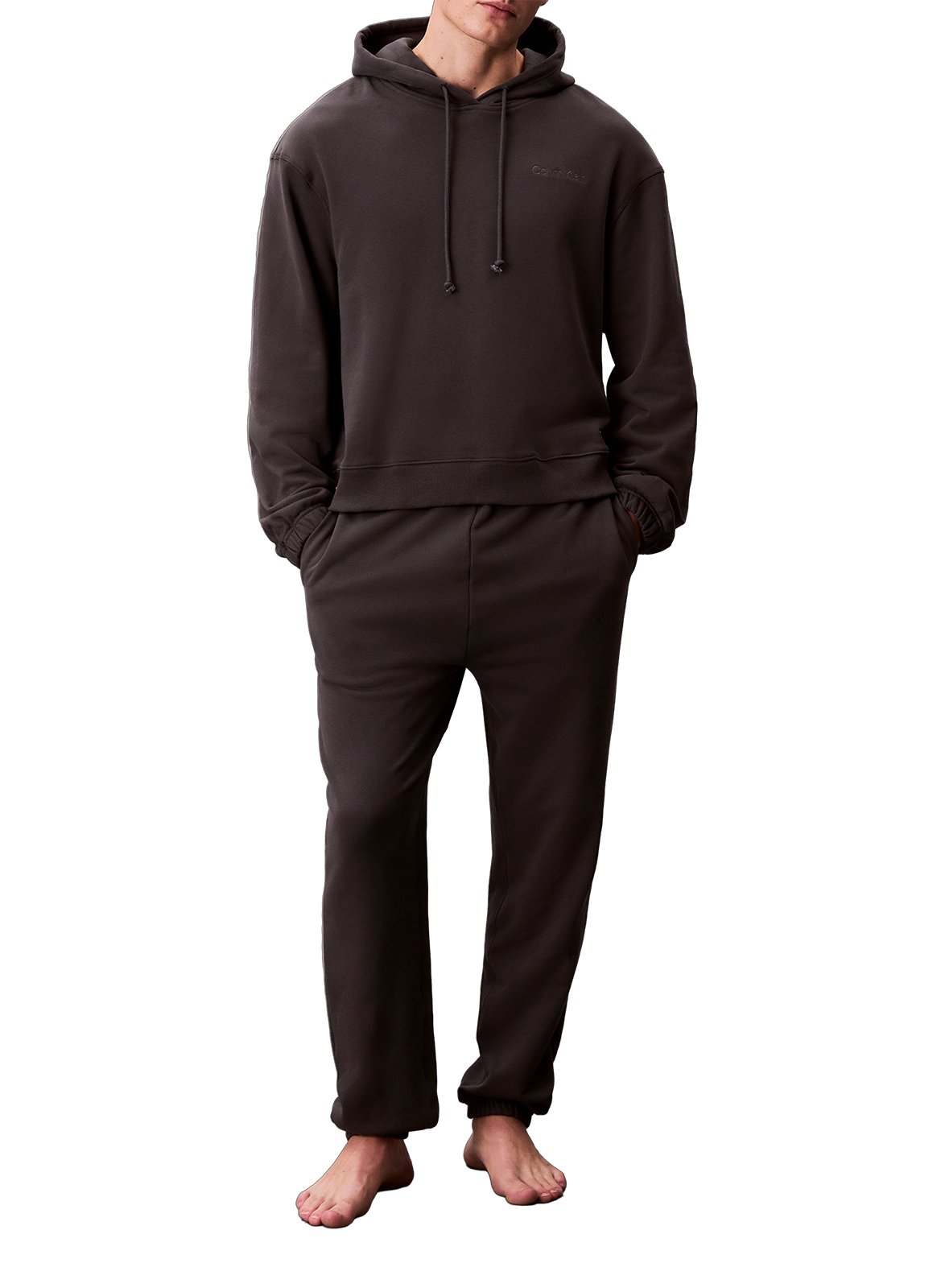 Straight cotton blend jogging pants CALVIN KLEIN Grey