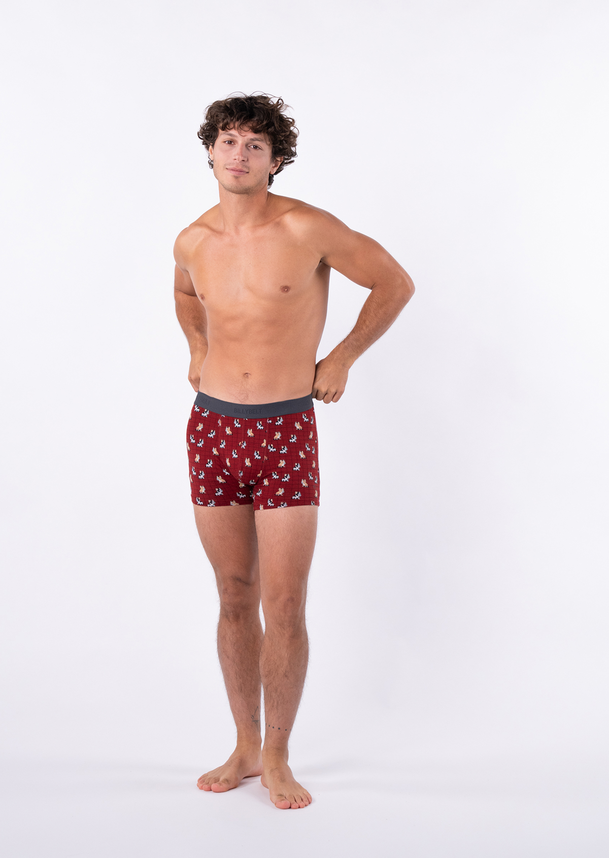 Boxer en coton biologique BILLYBELT Rouge