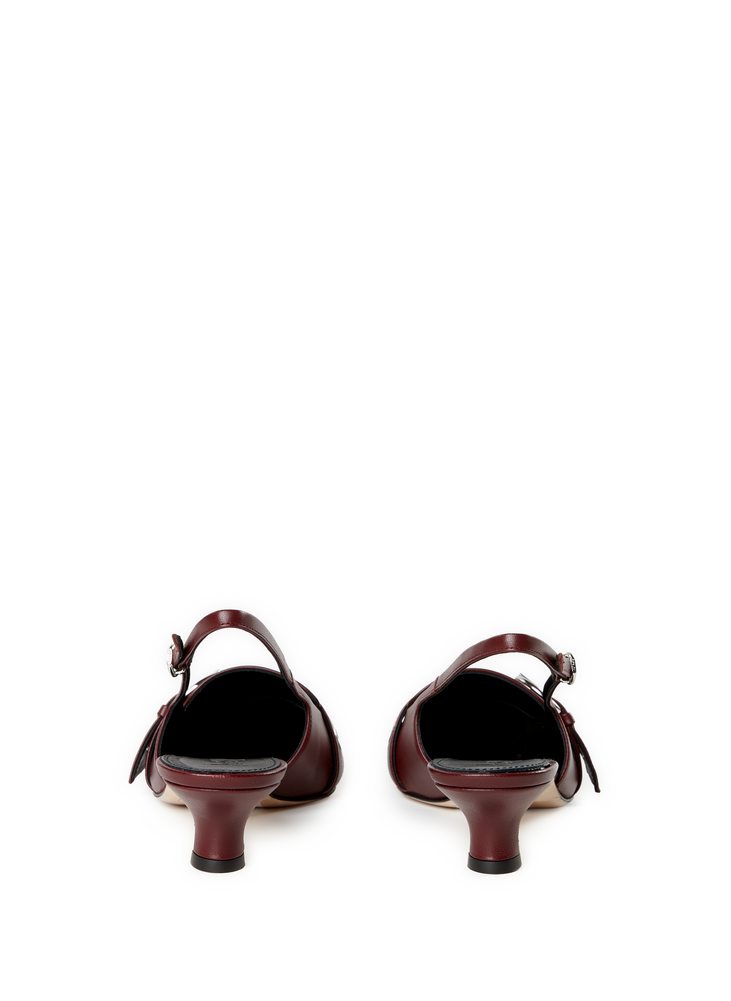 Sling-back unies en cuir AEYDE Rouge