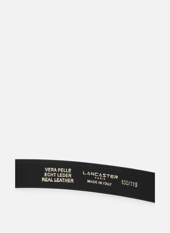 Belt - Ceinture Cuir Lisse Femme | Black by LANCASTER Belt - Ceinture Cuir Lisse Femme Black