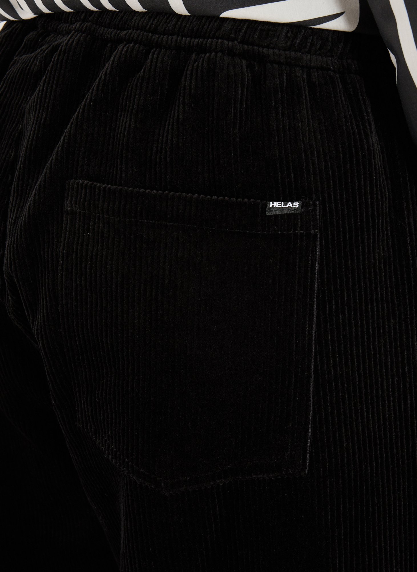 Cotton blend straight trousers HELAS CAPS Black