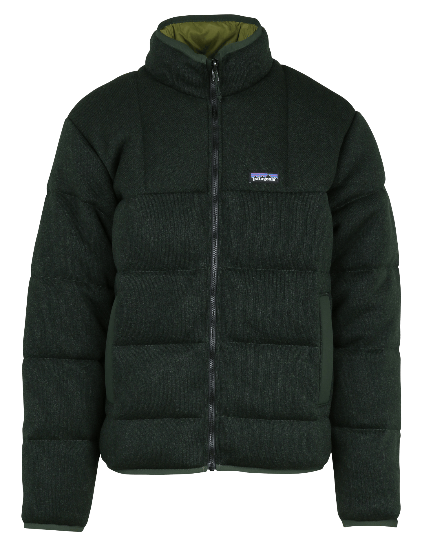 Doudoune col montant tissée unie PATAGONIA Vert