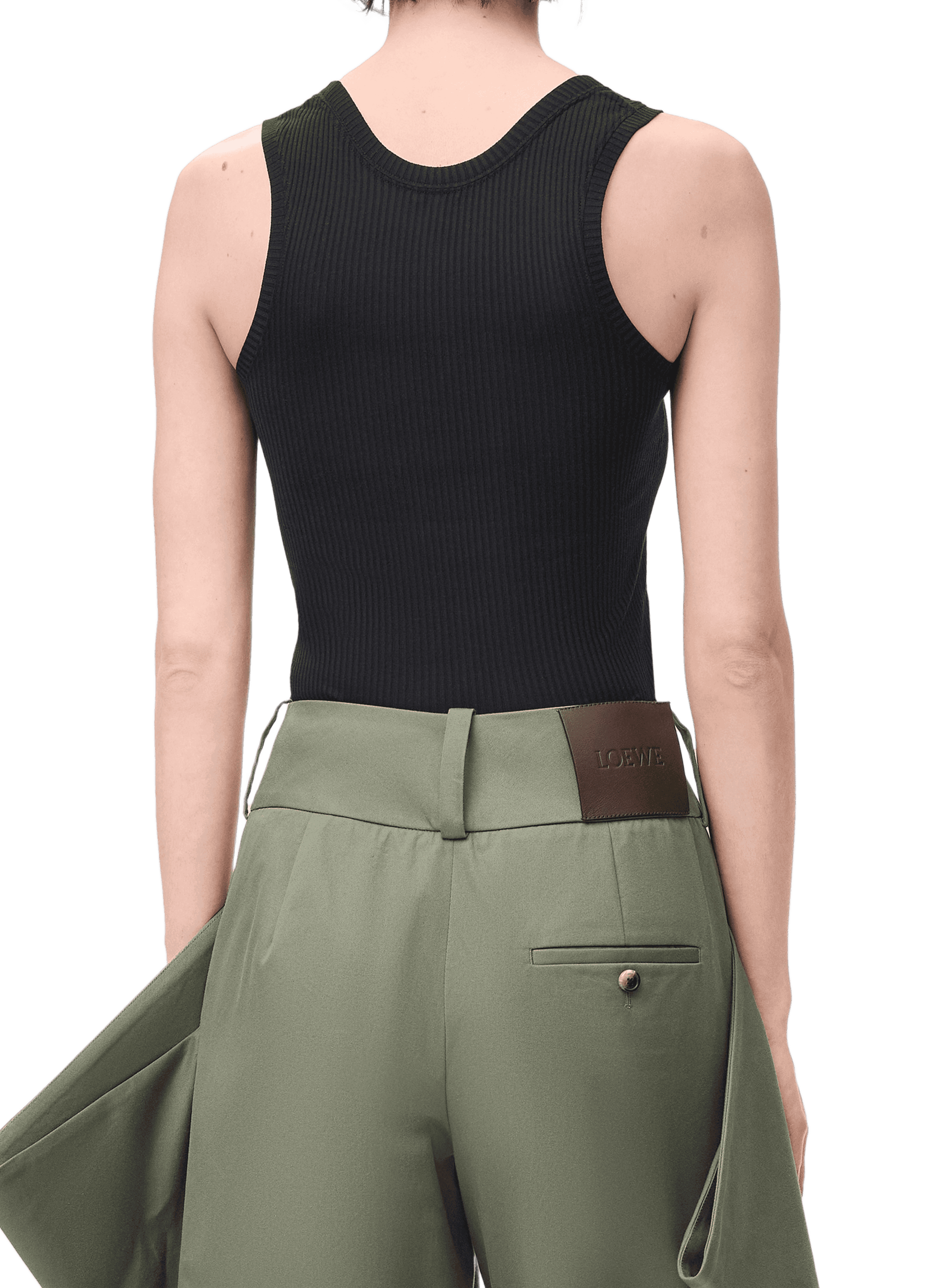 Anagram Silk Blend Tank Top LOEWE Black