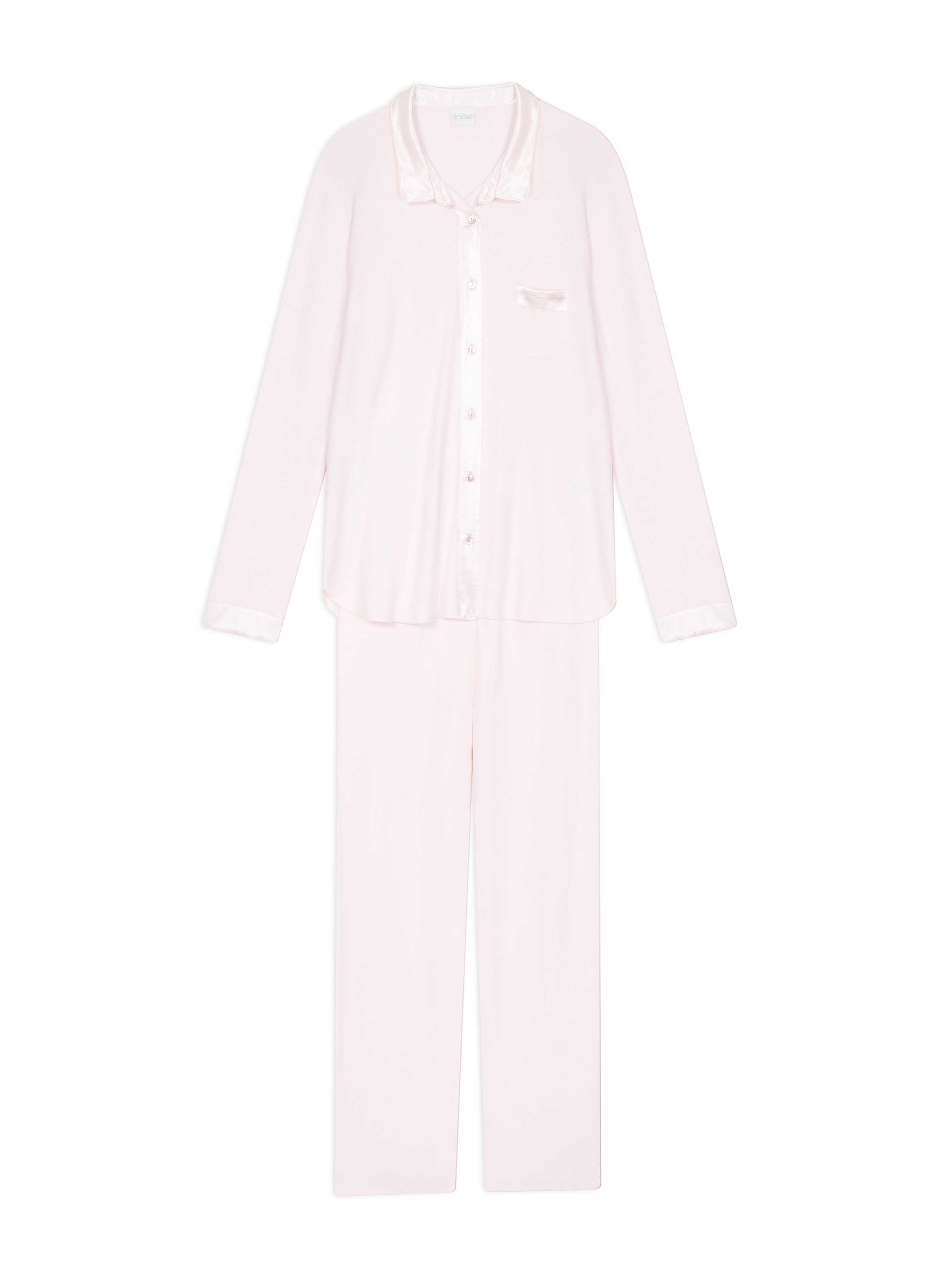Pyjama boutonné en coton andy 106 LE CHAT Rose