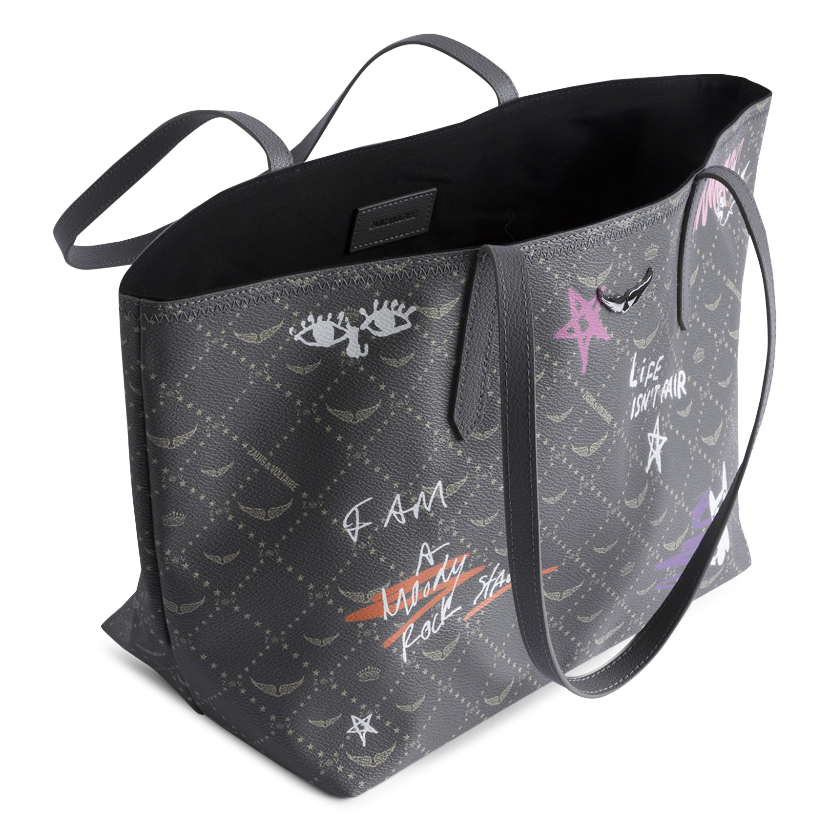 Sac cabas imprimé z shopper ZADIG&VOLTAIRE Gris