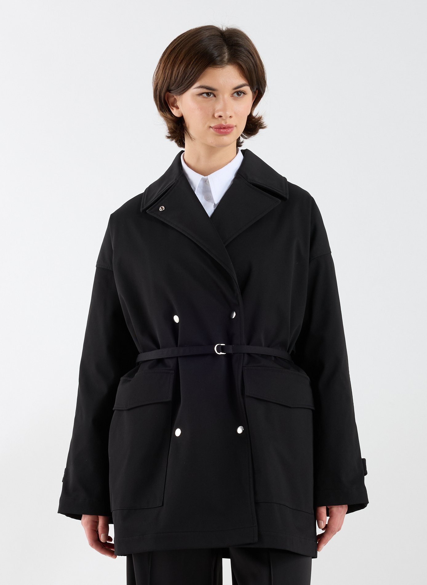 OOF WEAR Trench doublé en coton mélangé Noir