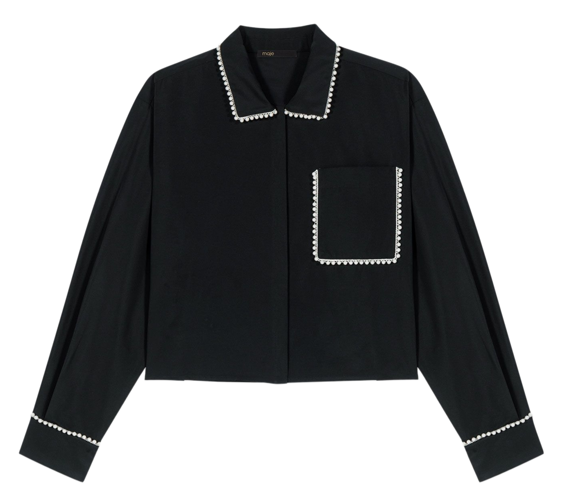 Chemise col classique MAJE Noir