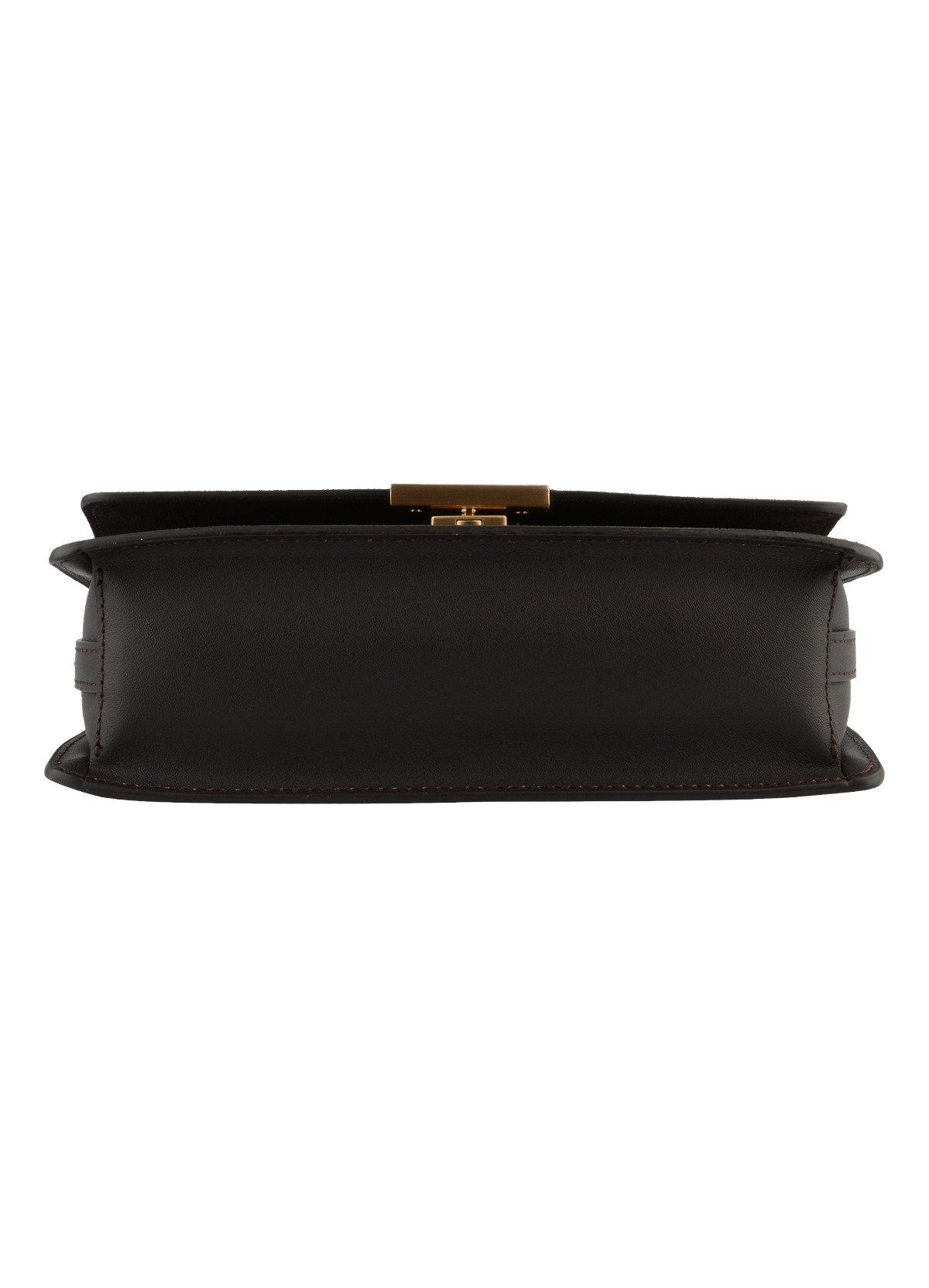 Anjou Daim | Sac porté épaule PM en suede / cuir POURCHET Marron