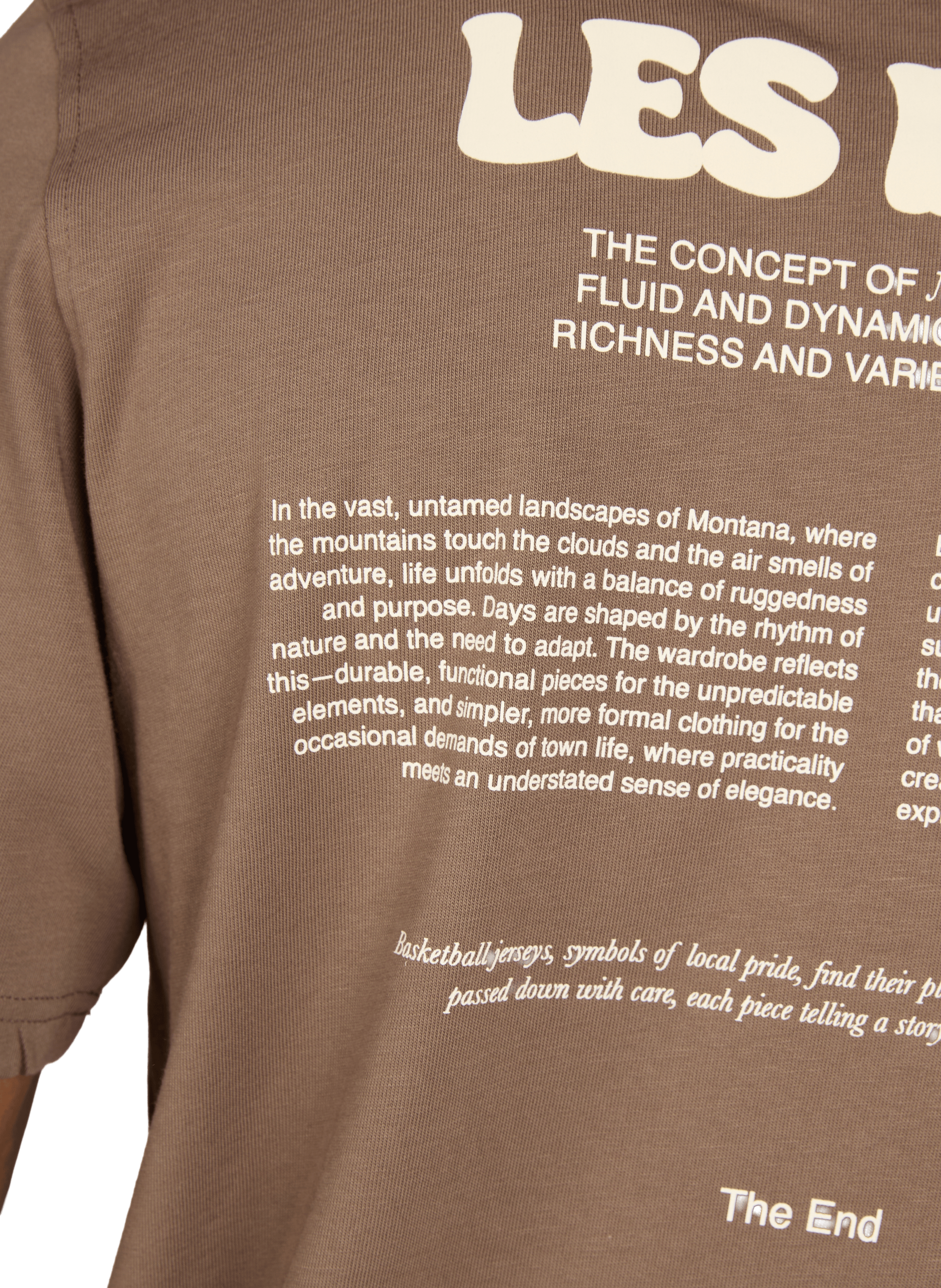 T-shirt imprimé en coton LES DEUX Marron