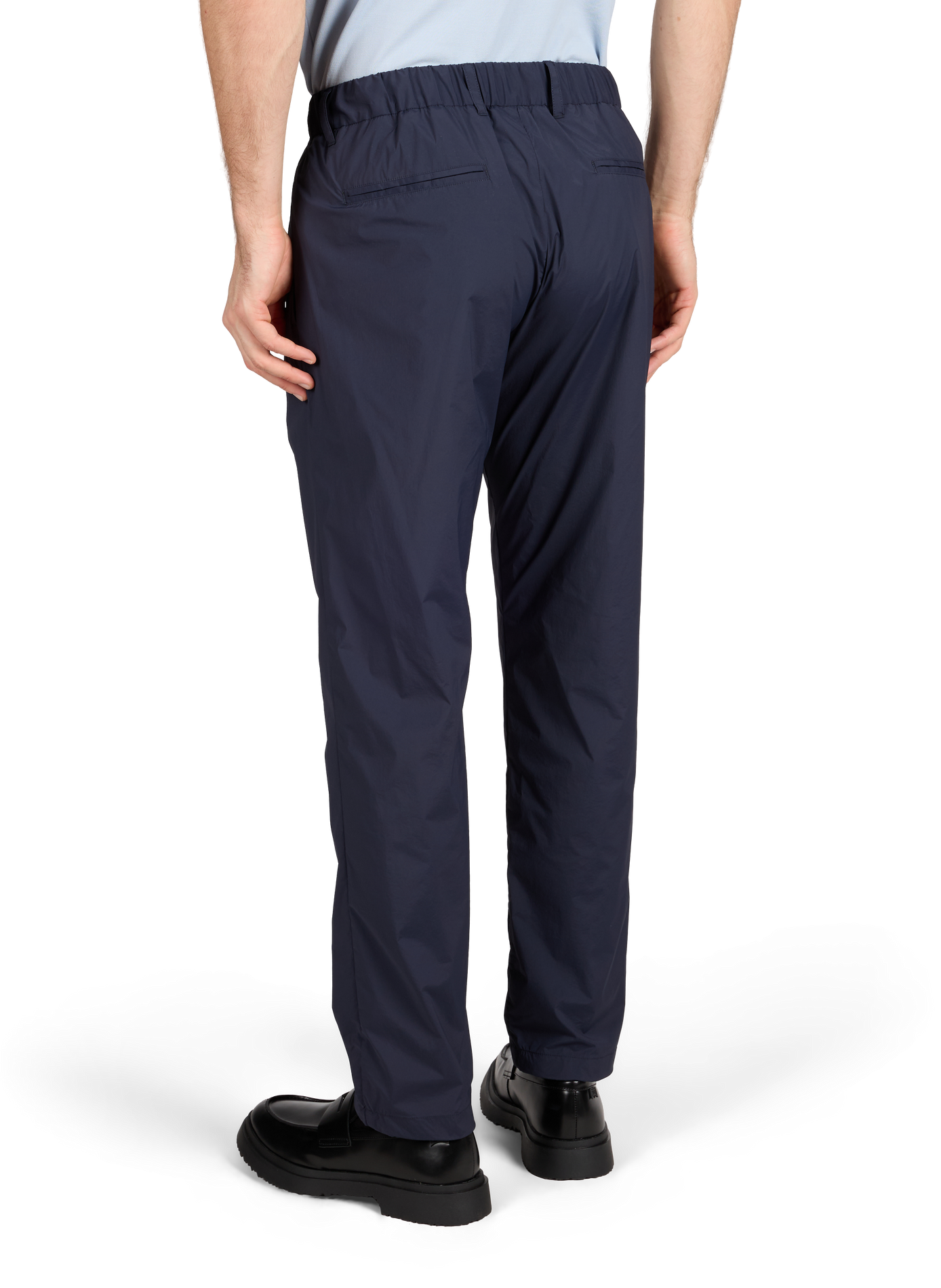 Straight pants with drawstring. HERNO Blue