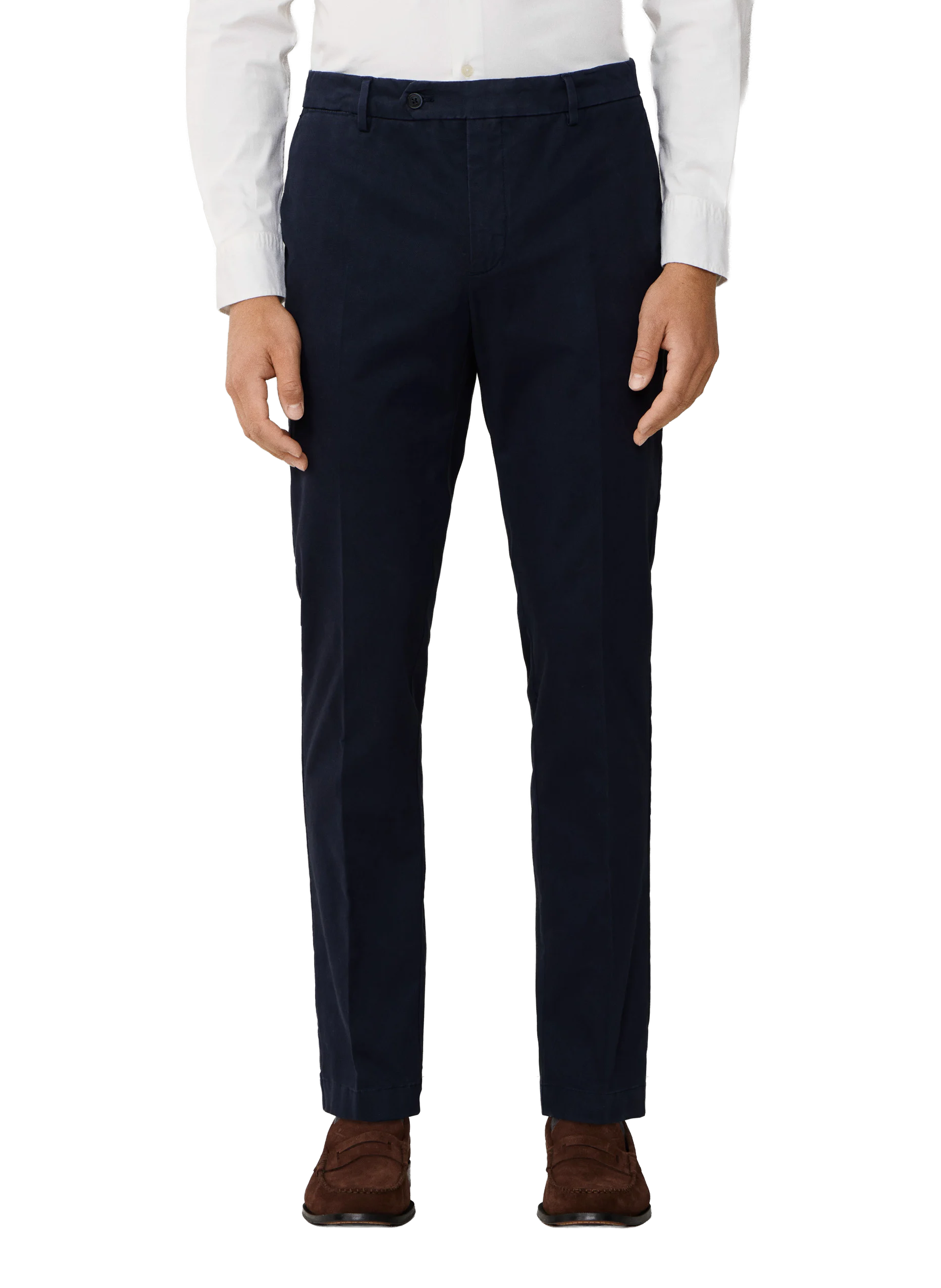 Cotton blend chino trousers  HACKETT Blue