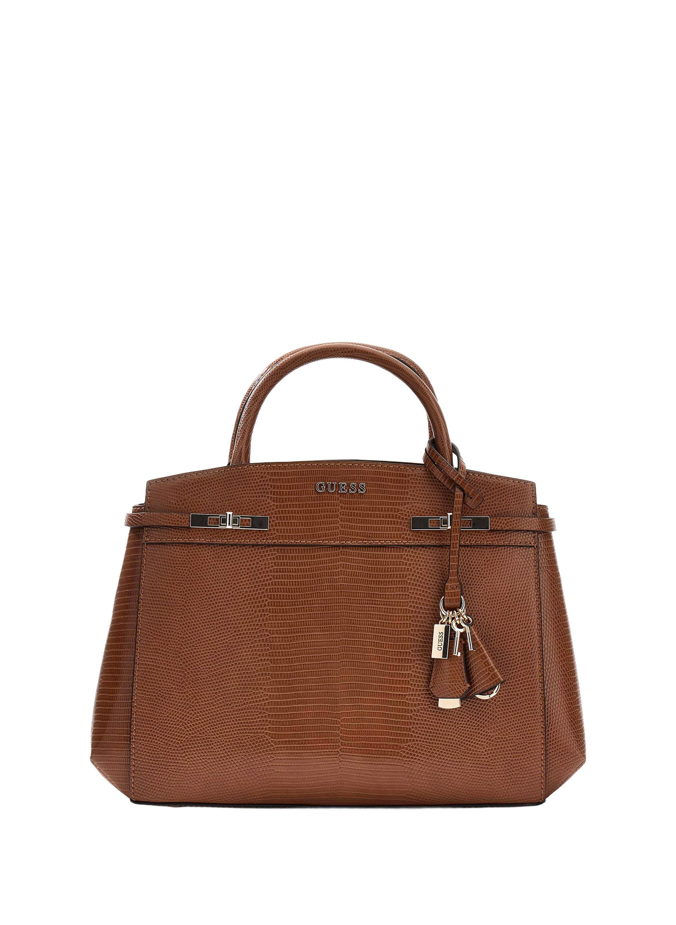 Sac à main grainé Melinda GUESS Marron
