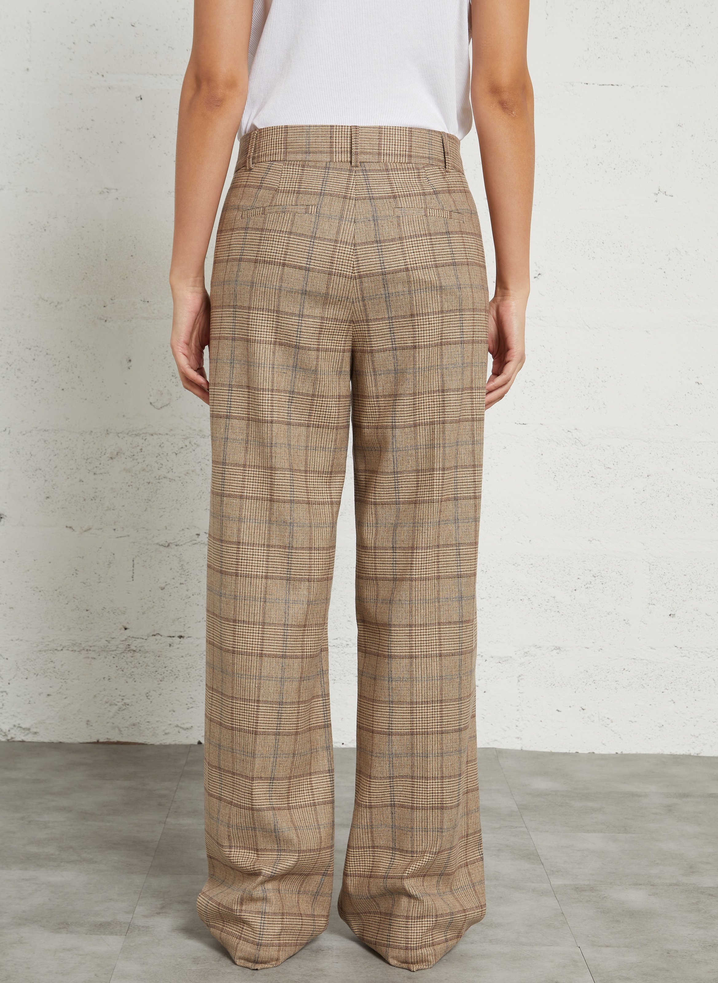 Pantalon de tailleur à carreaux layla MAISON 123 Beige