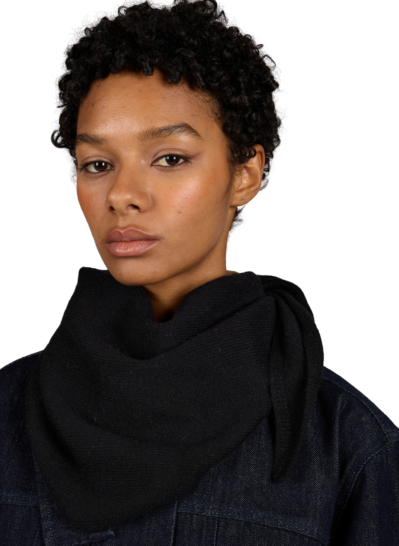 Triangle Cashmere Scarf Sadaria SAMSOE SAMSOE Black