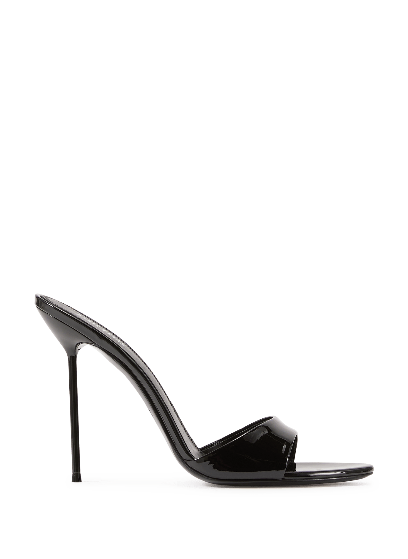 Mules en cuir de veau verni PARIS TEXAS Black