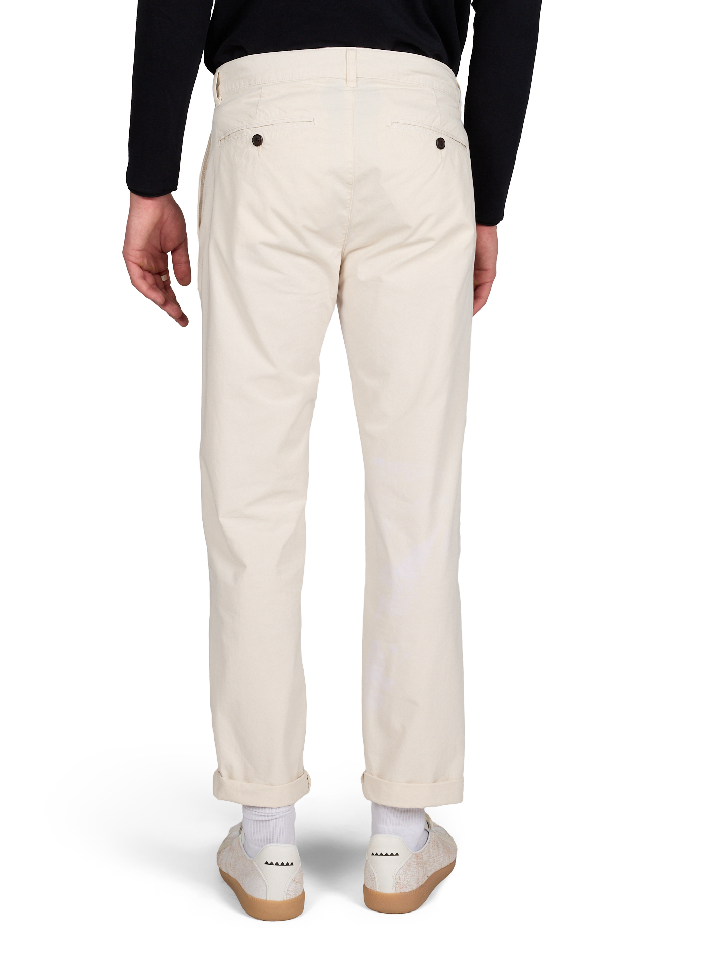 Chino semi-ajusté Boston en twill de coton léger LAFAURIE Beige