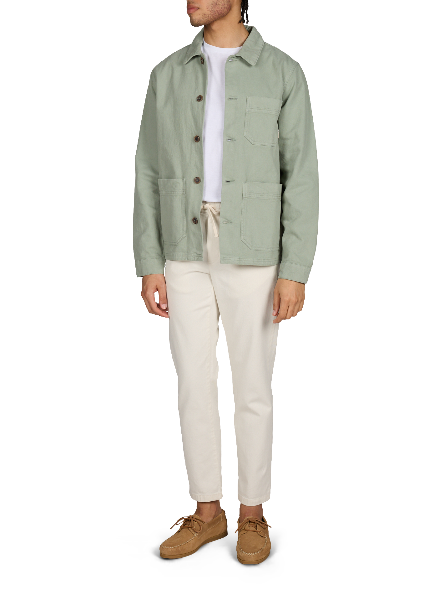 Giacca dritta con bottoni uniti FAGUO Verde