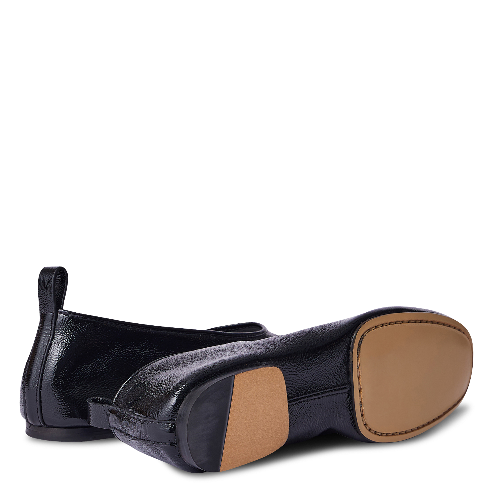 Ballerines en cuir brillant bala SOEUR Noir