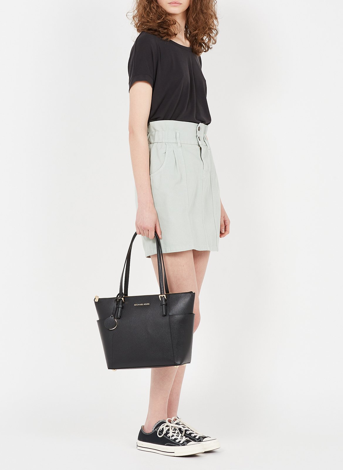 Leather tote bag MICHAEL KORS Black