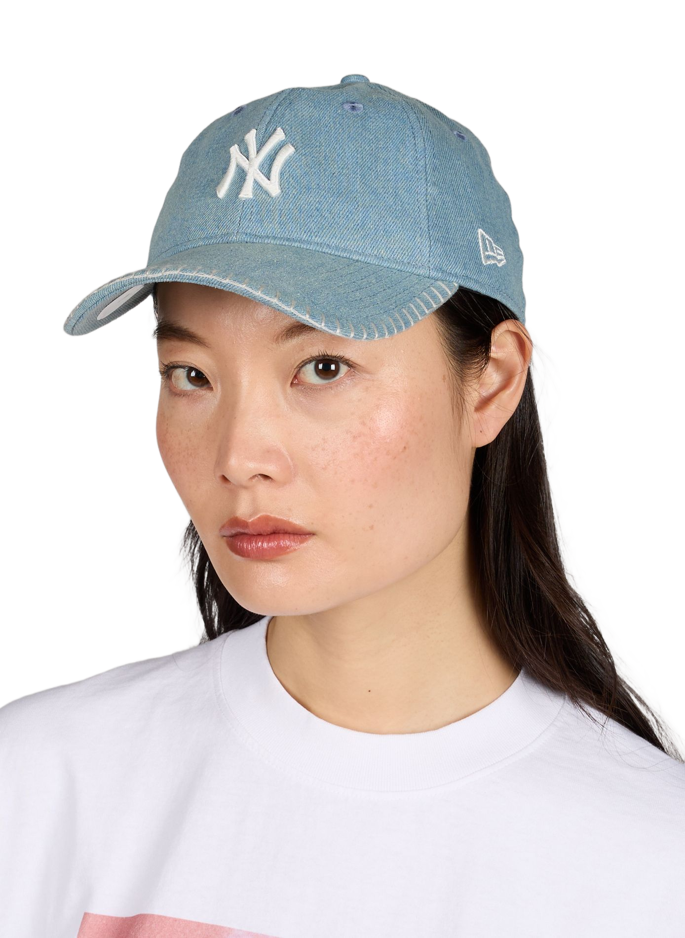 Casquette denim broderie logo NEW ERA Bleu