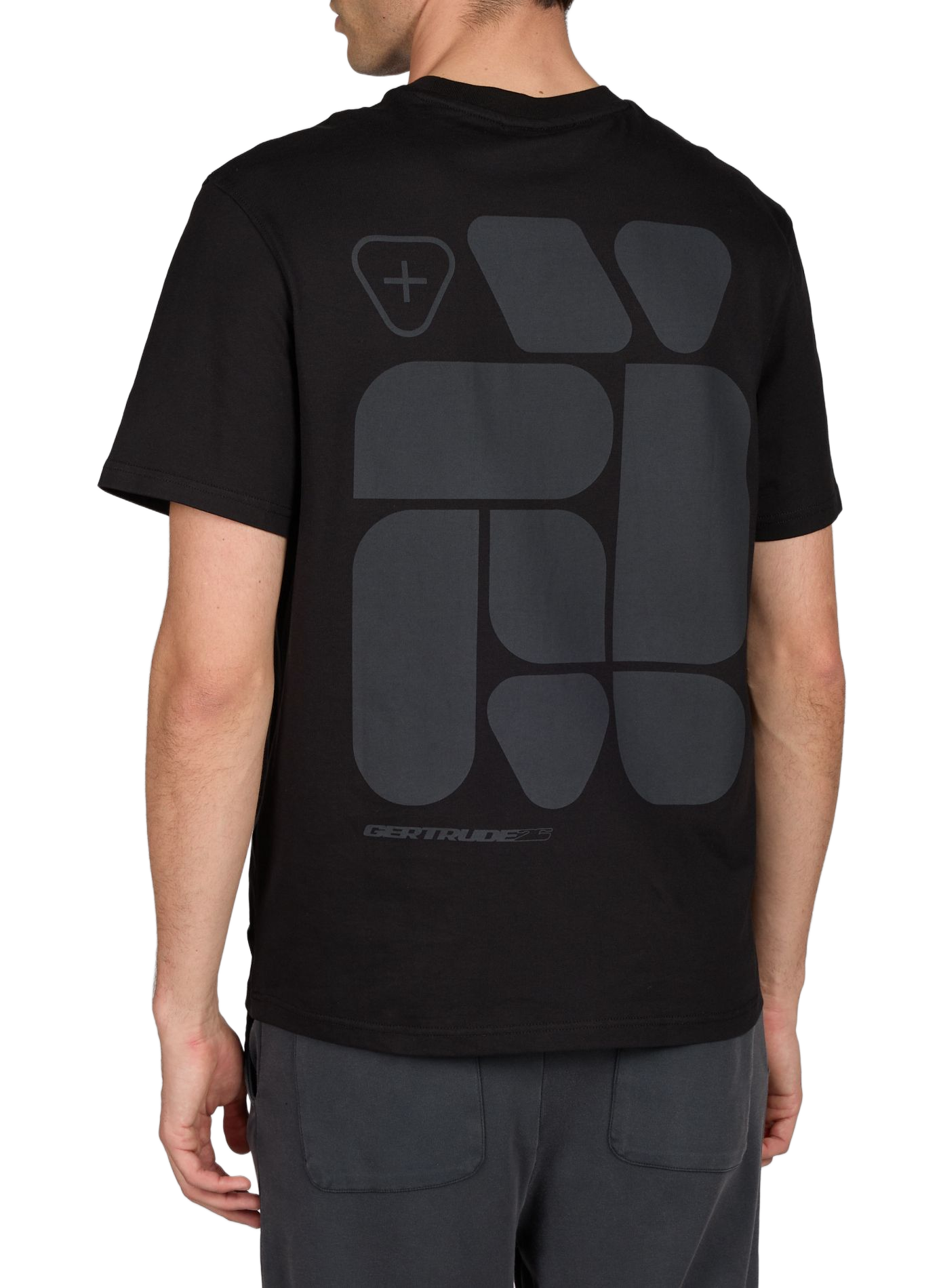 T-shirt droit sérigraphié en coton GERTRUDE ET GASTON Noir