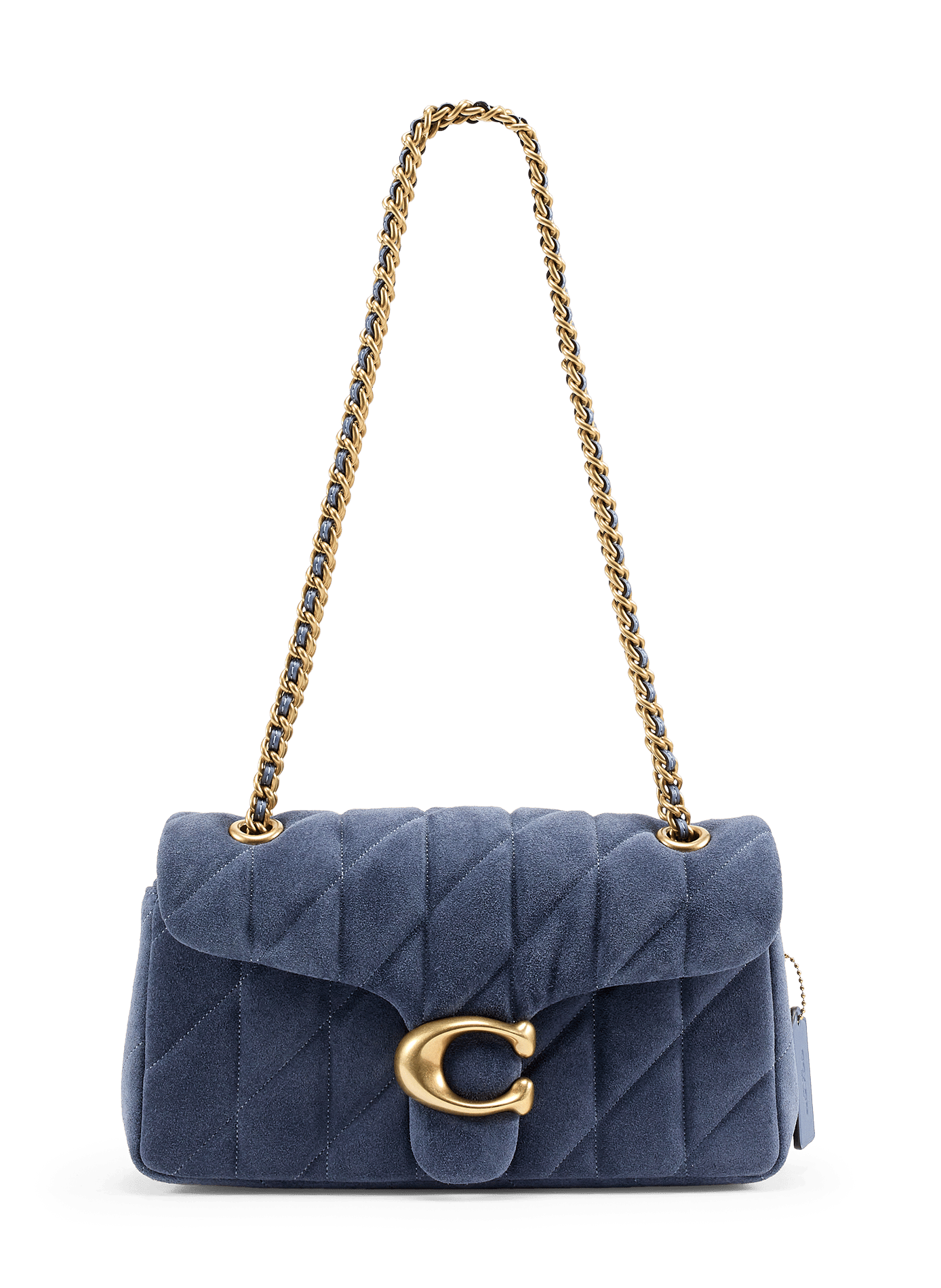 Sac épaule Tabby 26 en matelassage suédé COACH Bleu