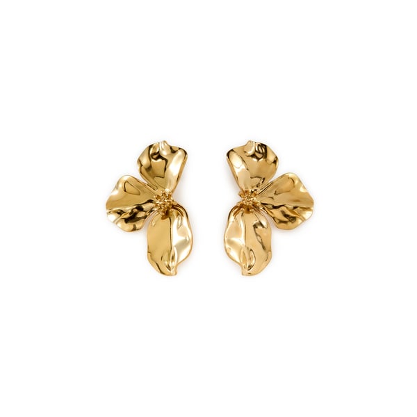 Boucles d'oreille fleurs en acier Boucles d'oreille fleurs en acier