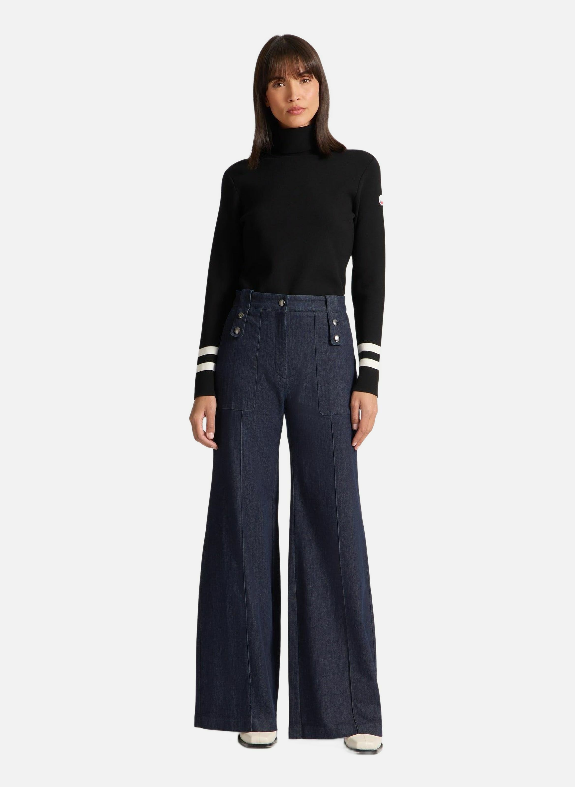 Judith fitted turtleneck sweater FUSALP Black