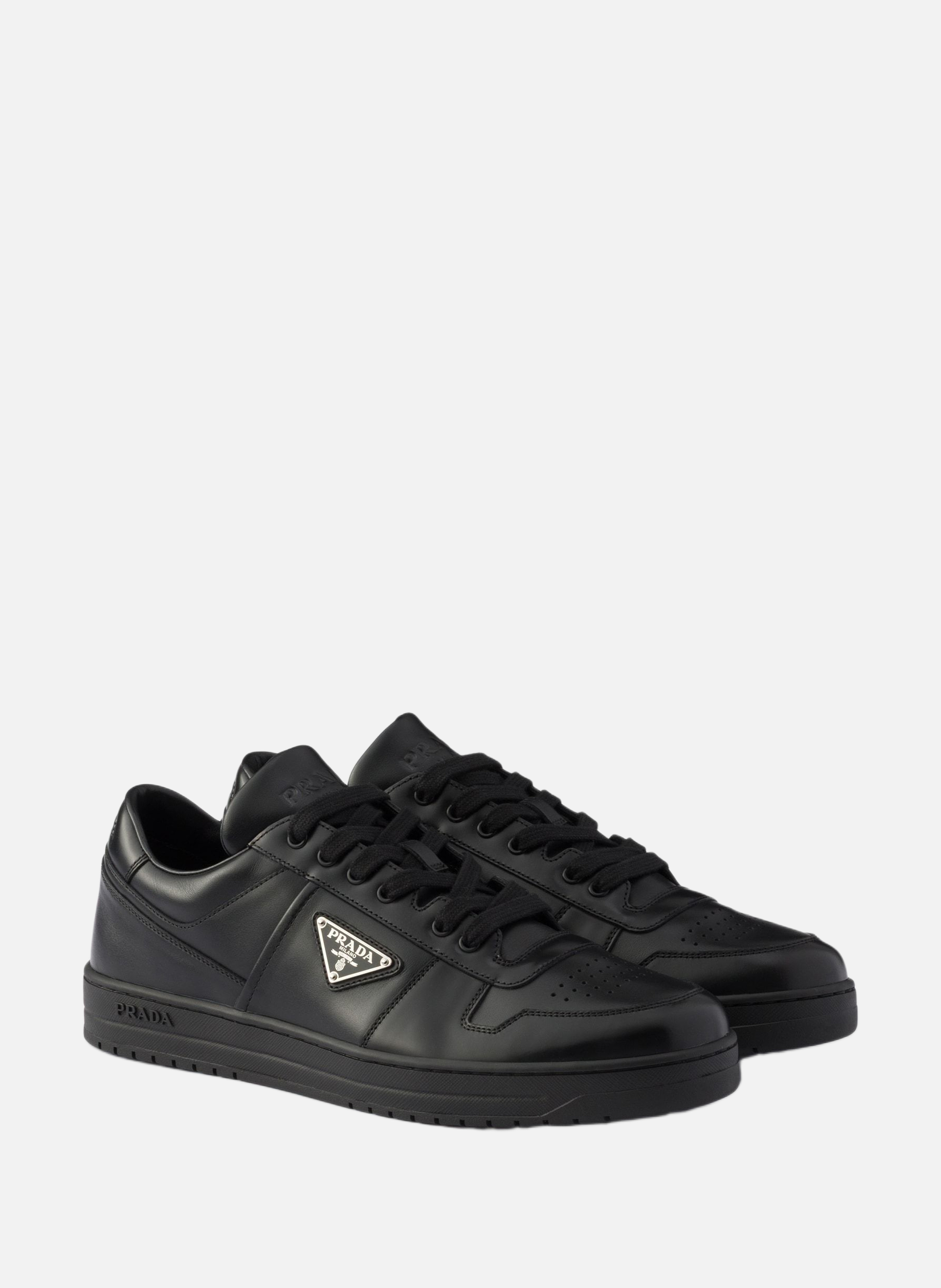 Baskets downtown en cuir PRADA Noir