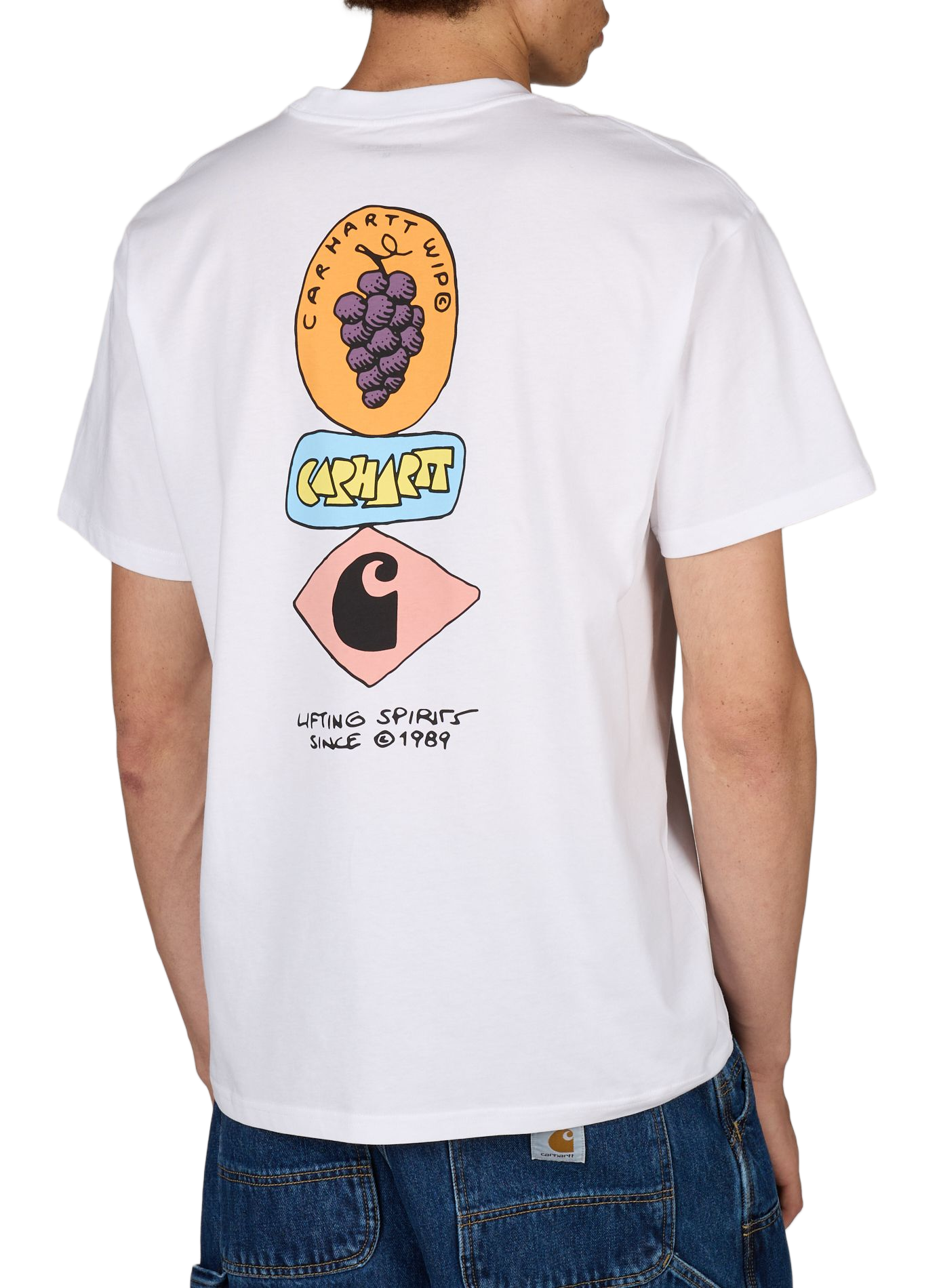 T-shirt S/S Stacked Grapes in cotton CARHARTT WIP White