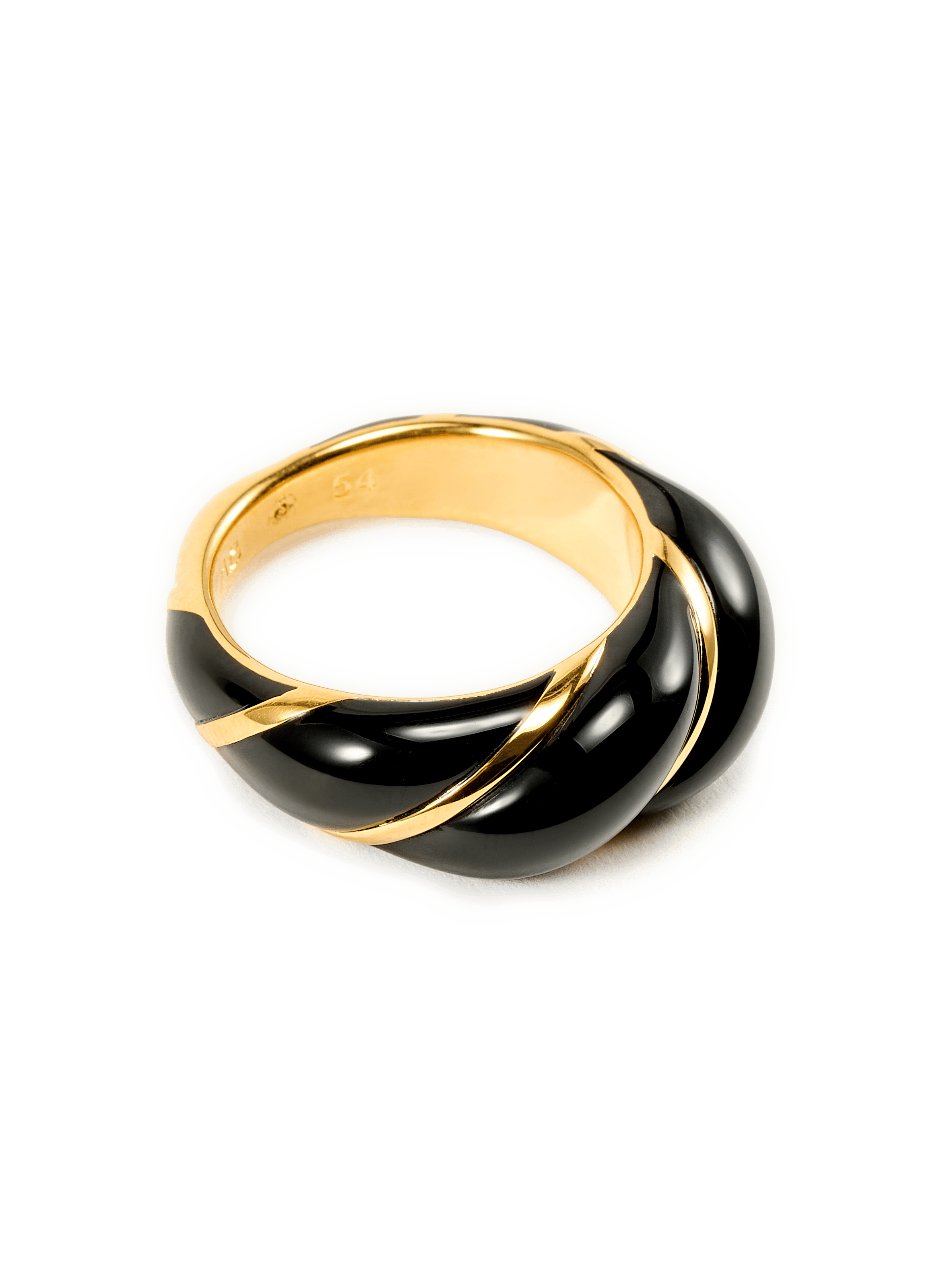 Bague à torsades AURELIE BIDERMANN Noir
