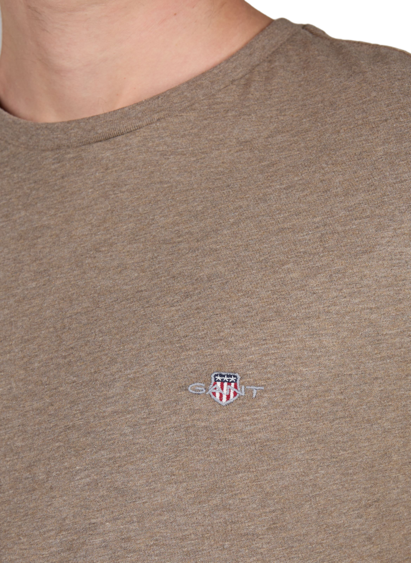 Plain Cotton T-shirt GANT Brown