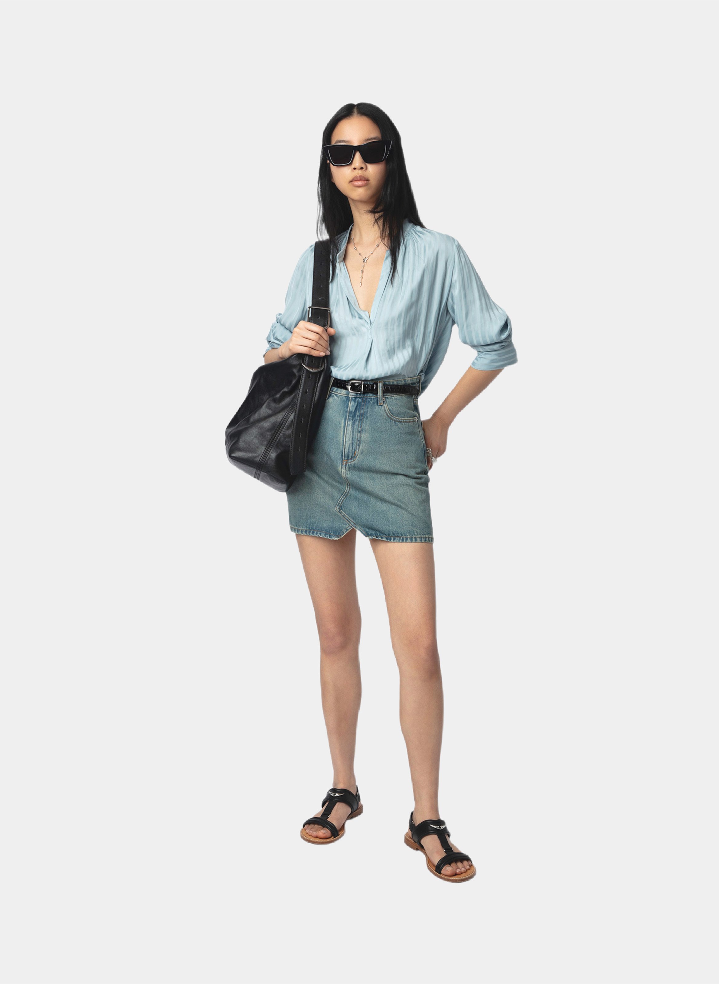 Top à encolure v tink ZADIG&VOLTAIRE Bleu