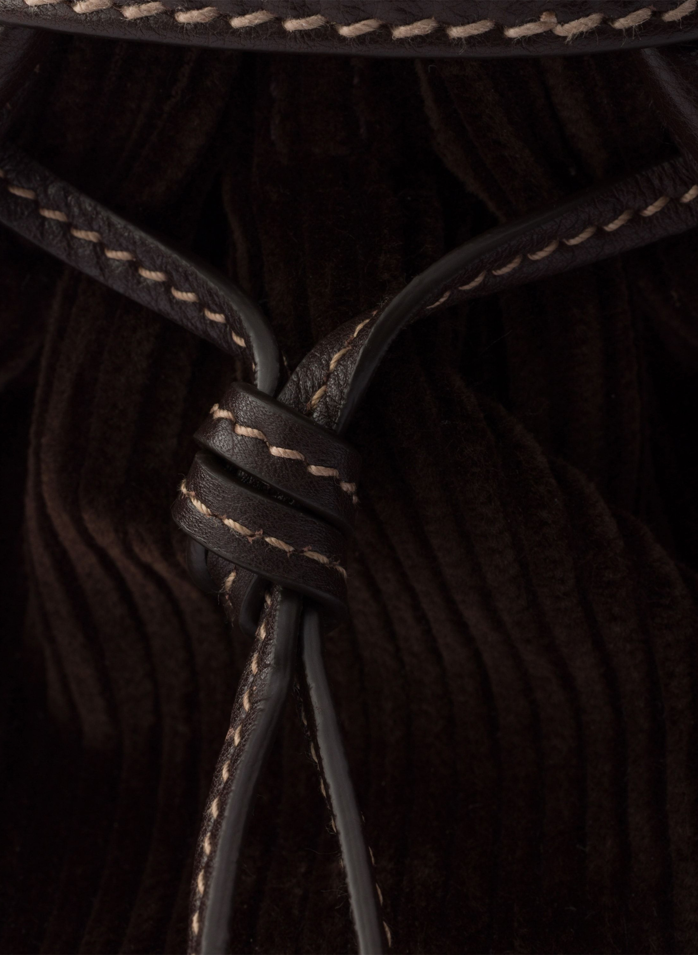 Sac à main prada bonnie en velours côtelé et cuir PRADA Marron