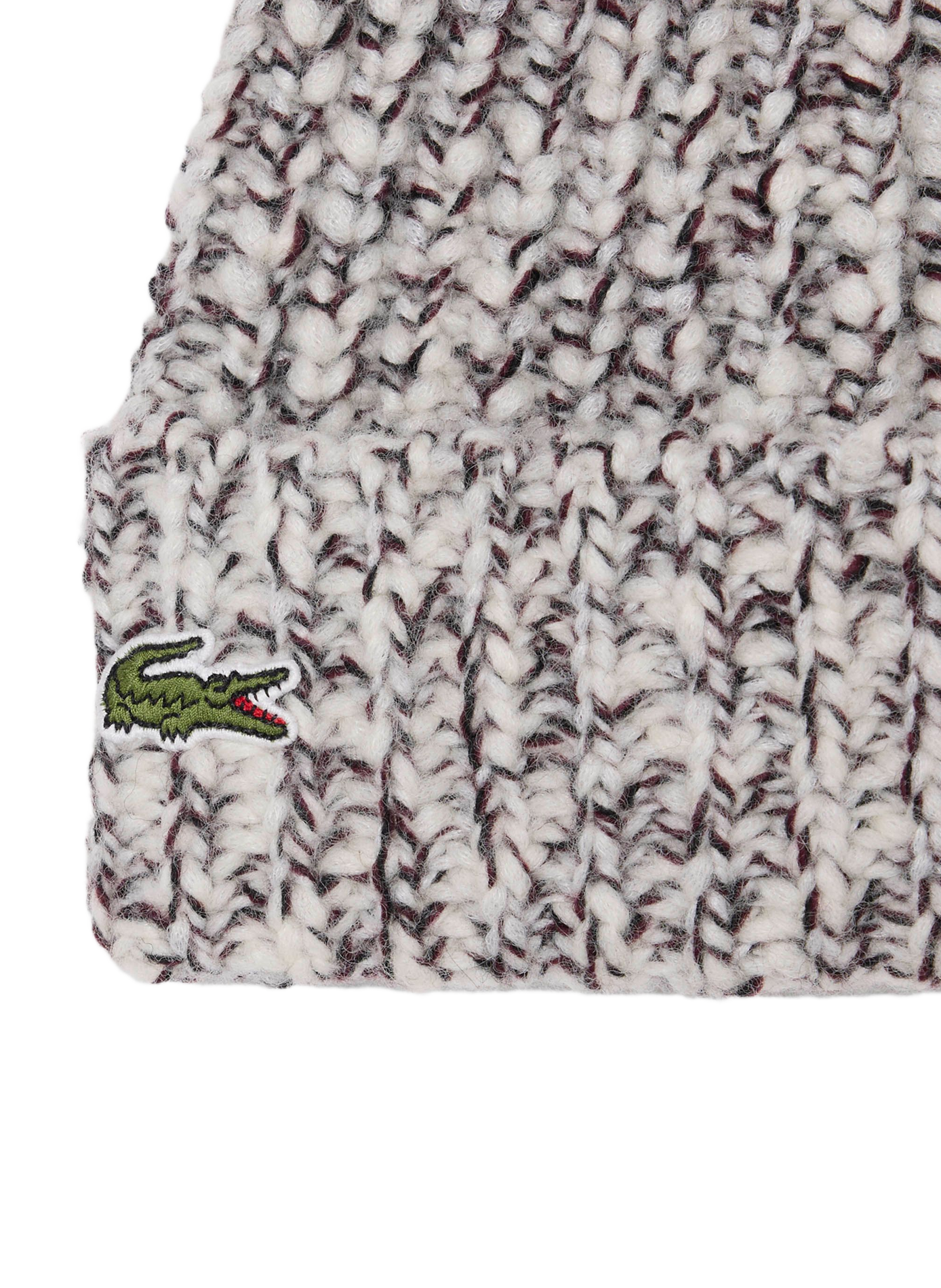 Gerippte Mütze aus Wollmischung LACOSTE Grau
