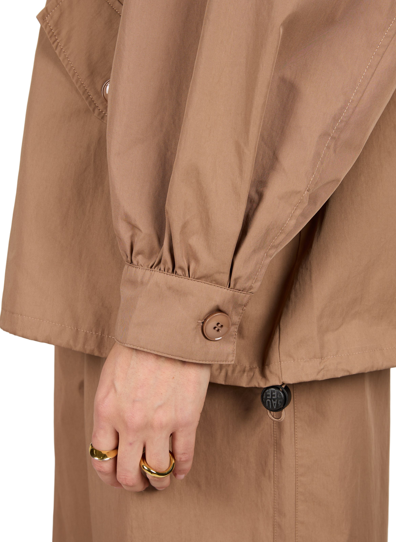Jacke mit Stehkragen aus Baumwollmischung BAUM UND PFERDGARTEN Beige
