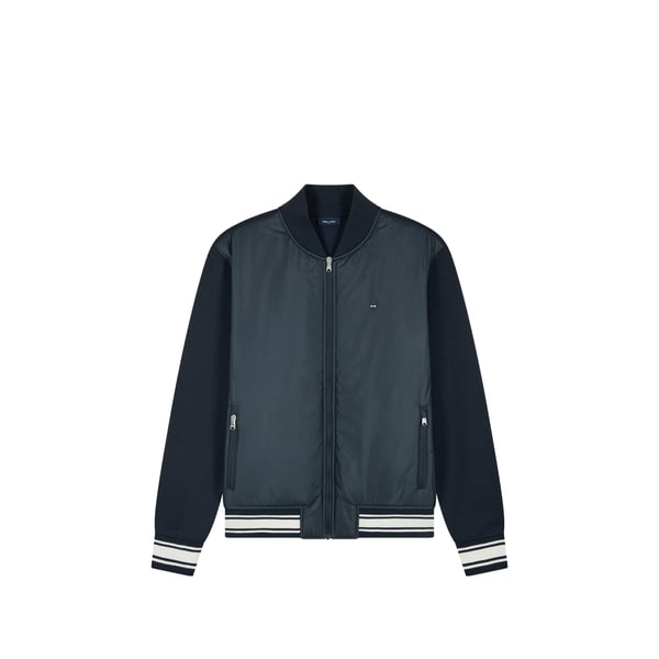Veste col teddy en coton mélangé Veste col teddy en coton mélangé