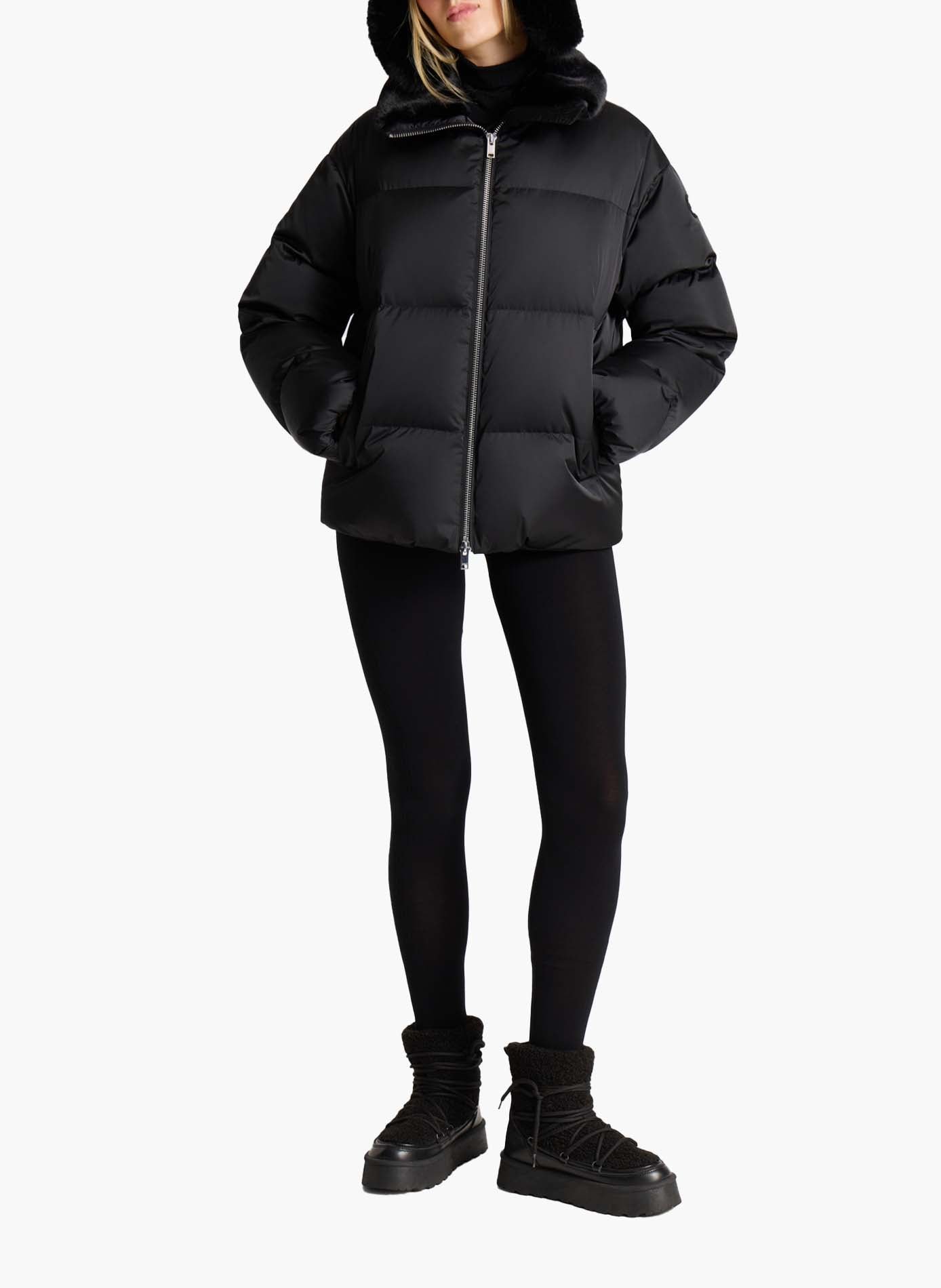 Manteau iwaga col chemise coupe ample FUSALP Noir