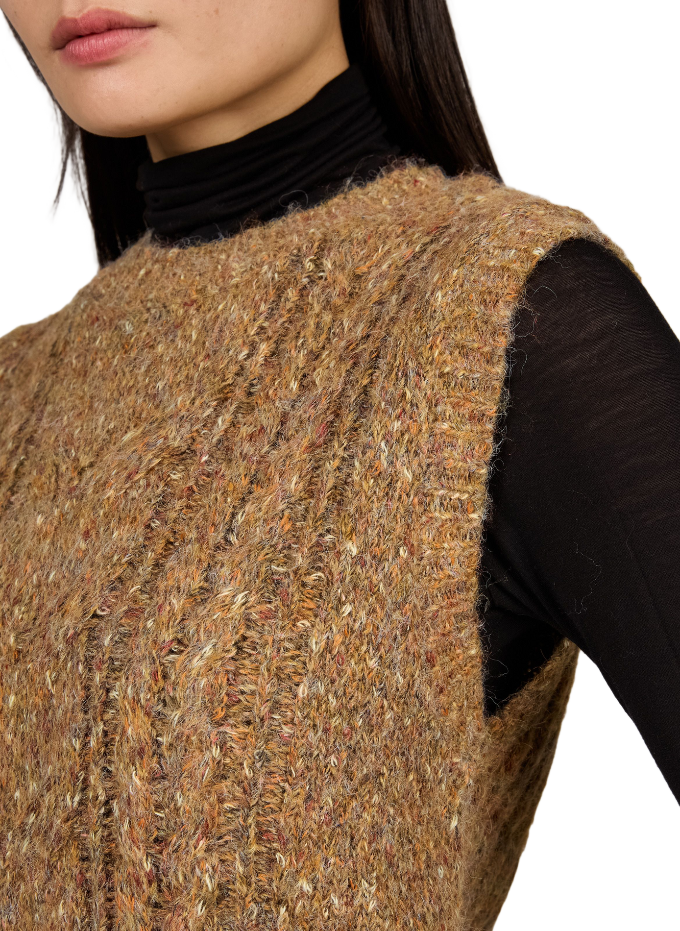Ärmelloser Strickpullover mit Rundhalsausschnitt VILA Grun